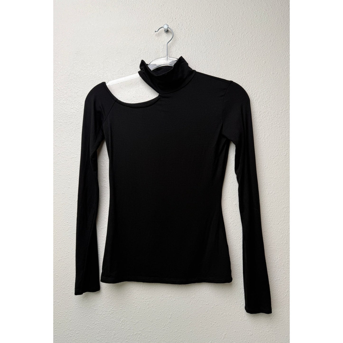 Marcella Allegra Black Cutout Top Women XS Turtleneck