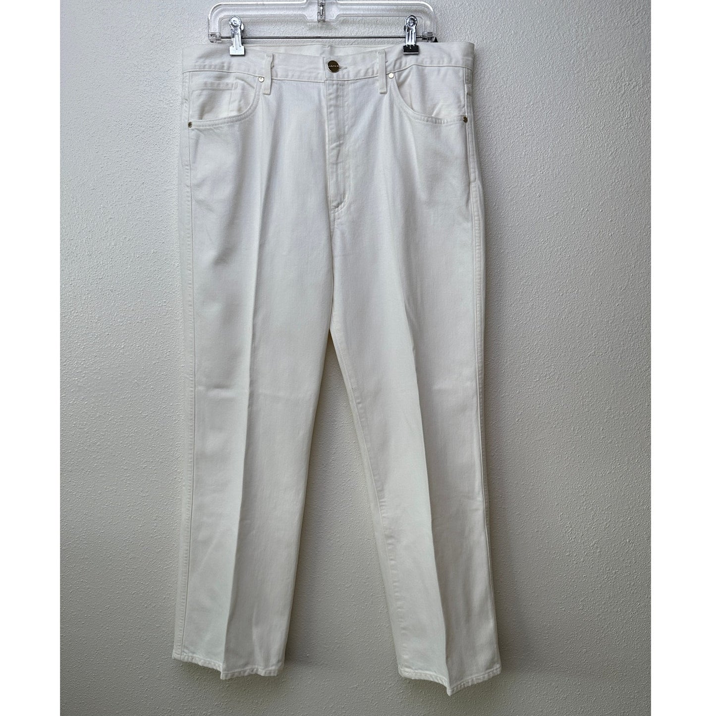 NWT Goldsign The A Jean Ivory Straight Leg Jeans US 32
