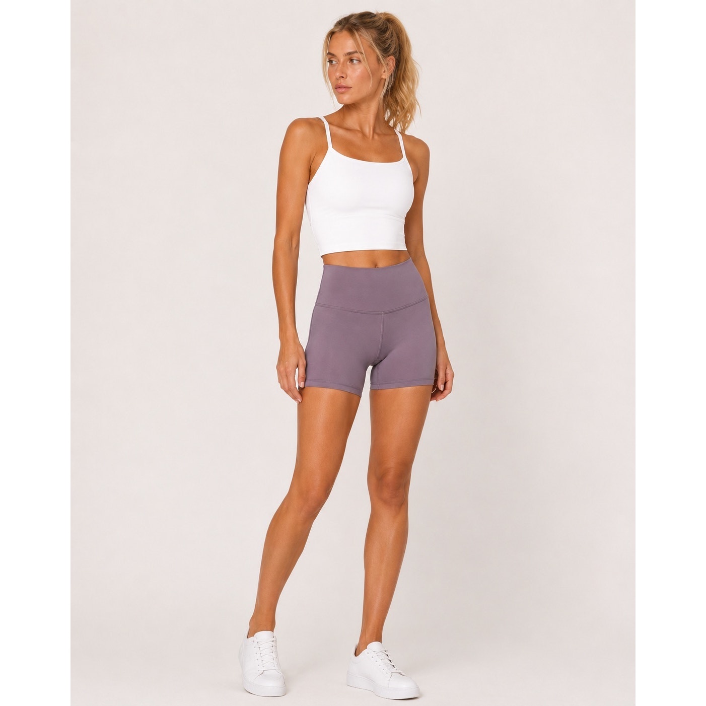 Lululemon Muted Lilac Align High Rise Short 4”  Biker Shorts 4