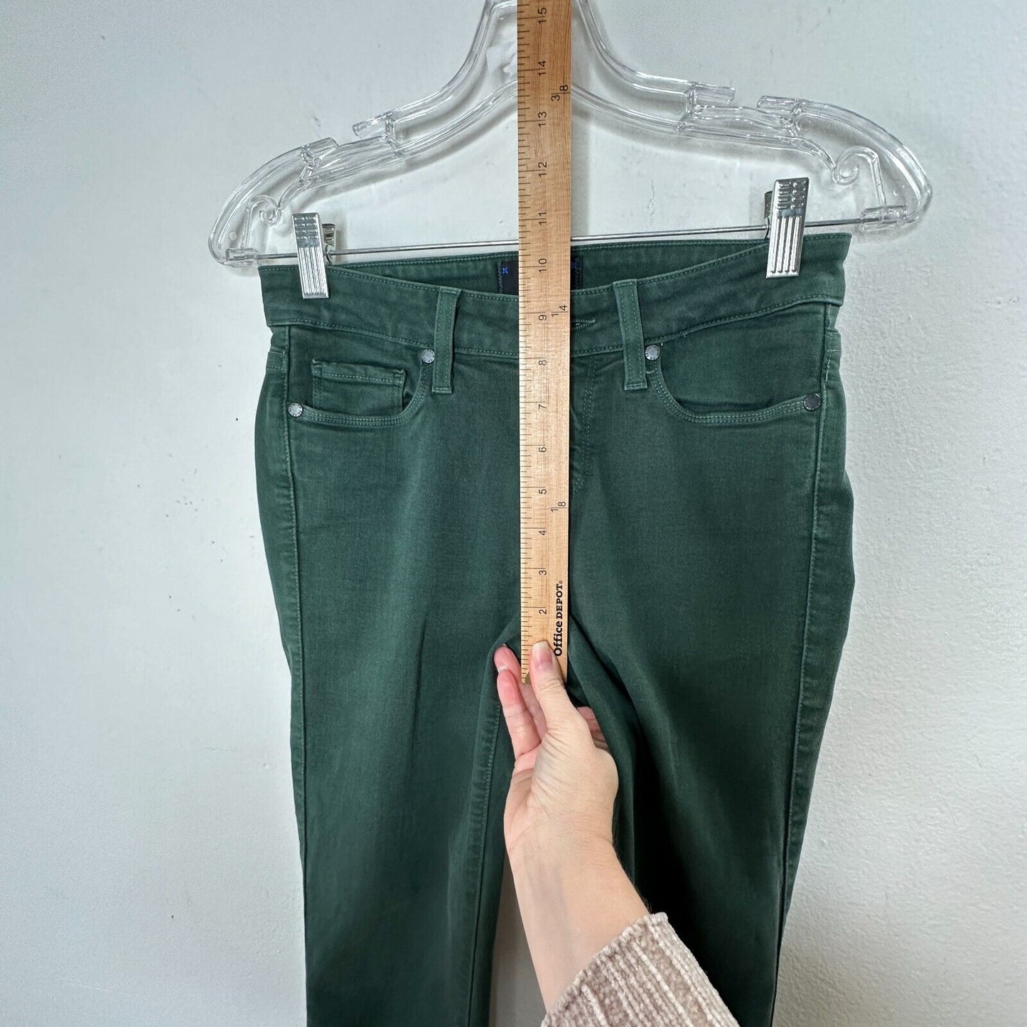 Paige Green Petite Verdugo Ankle Faded Little Pine Skinny Mid Rise Jean 26P
