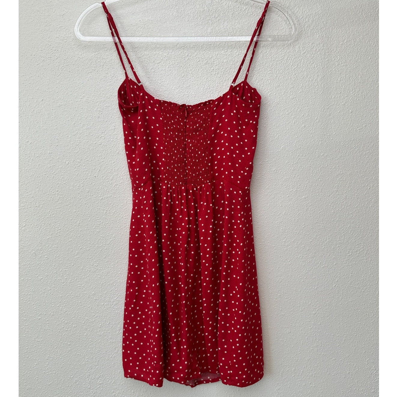 Reformation Red Polka Dot Tie-Front Mini Dress Women’s 4