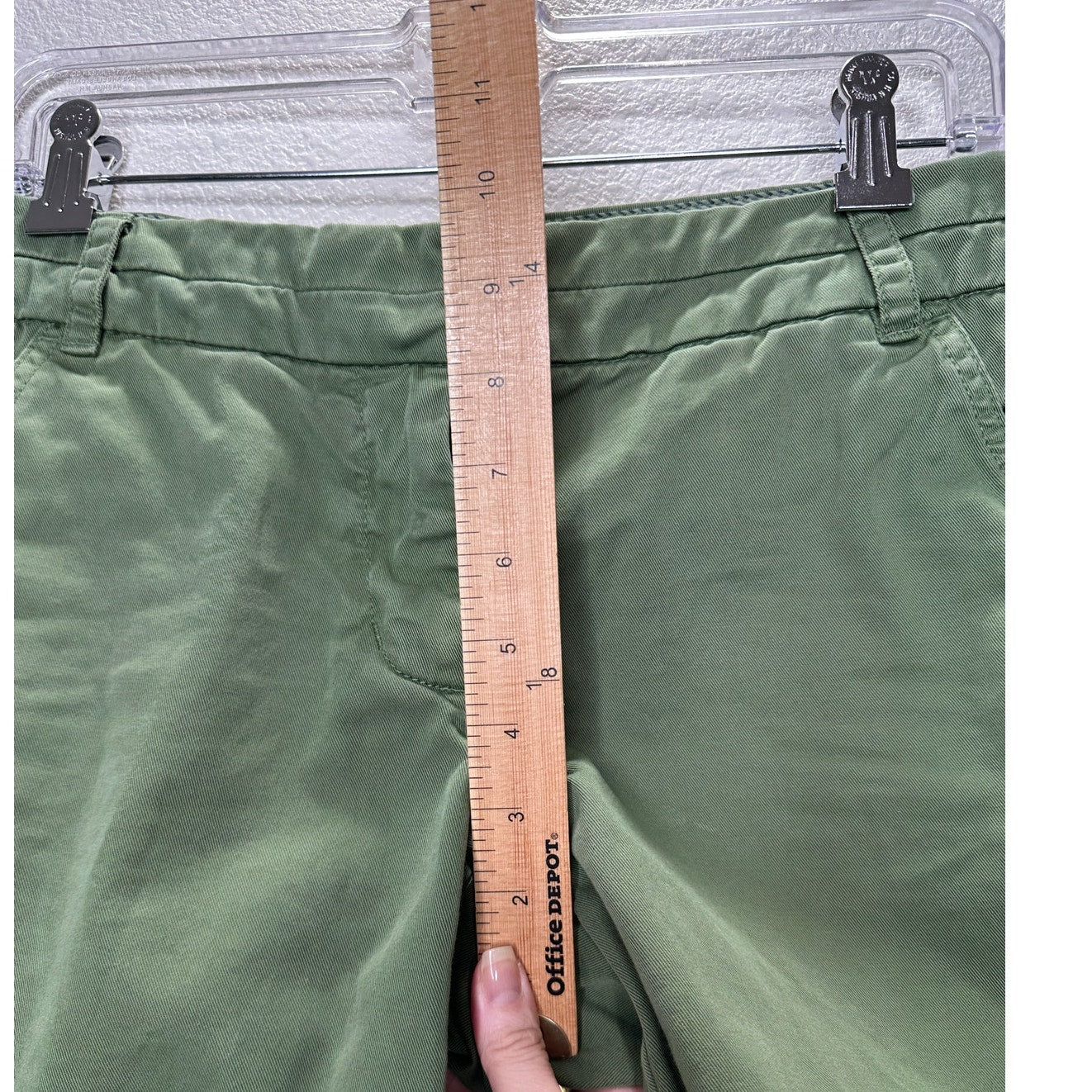 J. Crew Olive Green 7" Cotton Chino Shorts Slant Pockets 4