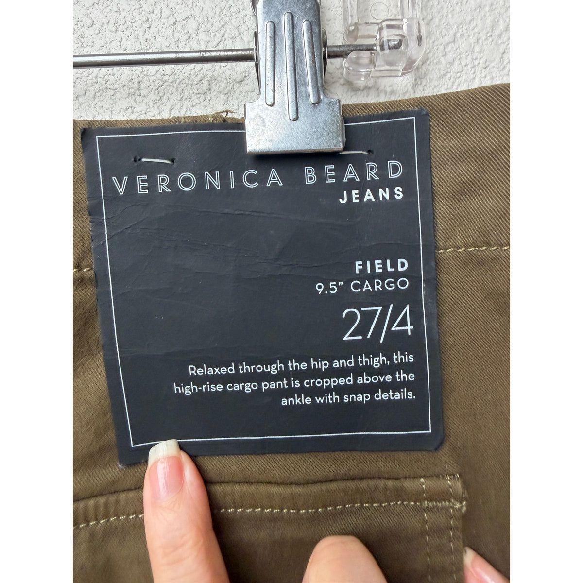 NWT Veronica Beard Field Olive Cargo Pants Women 27 US 4