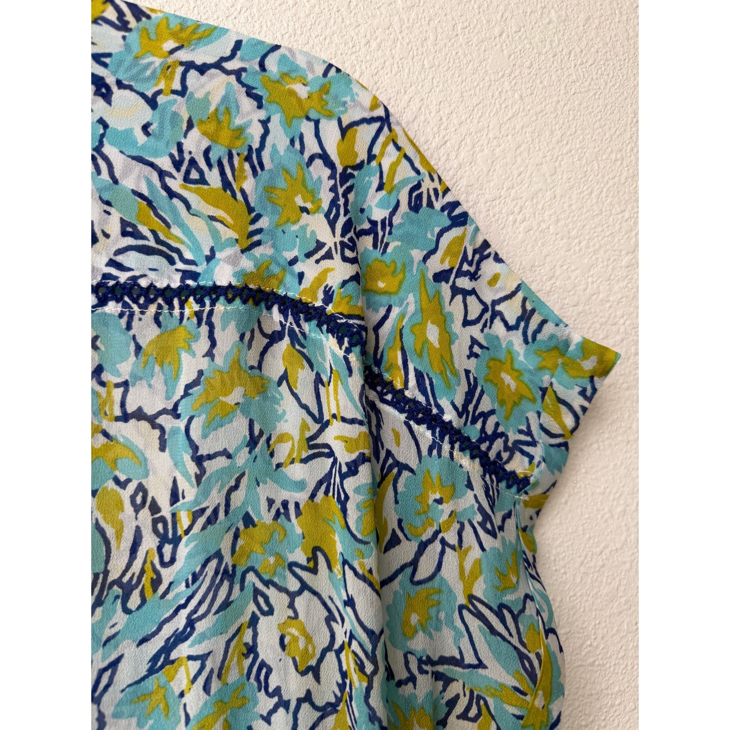 NWT Poupette St Barth Blue Floral Maxi Dress XS
