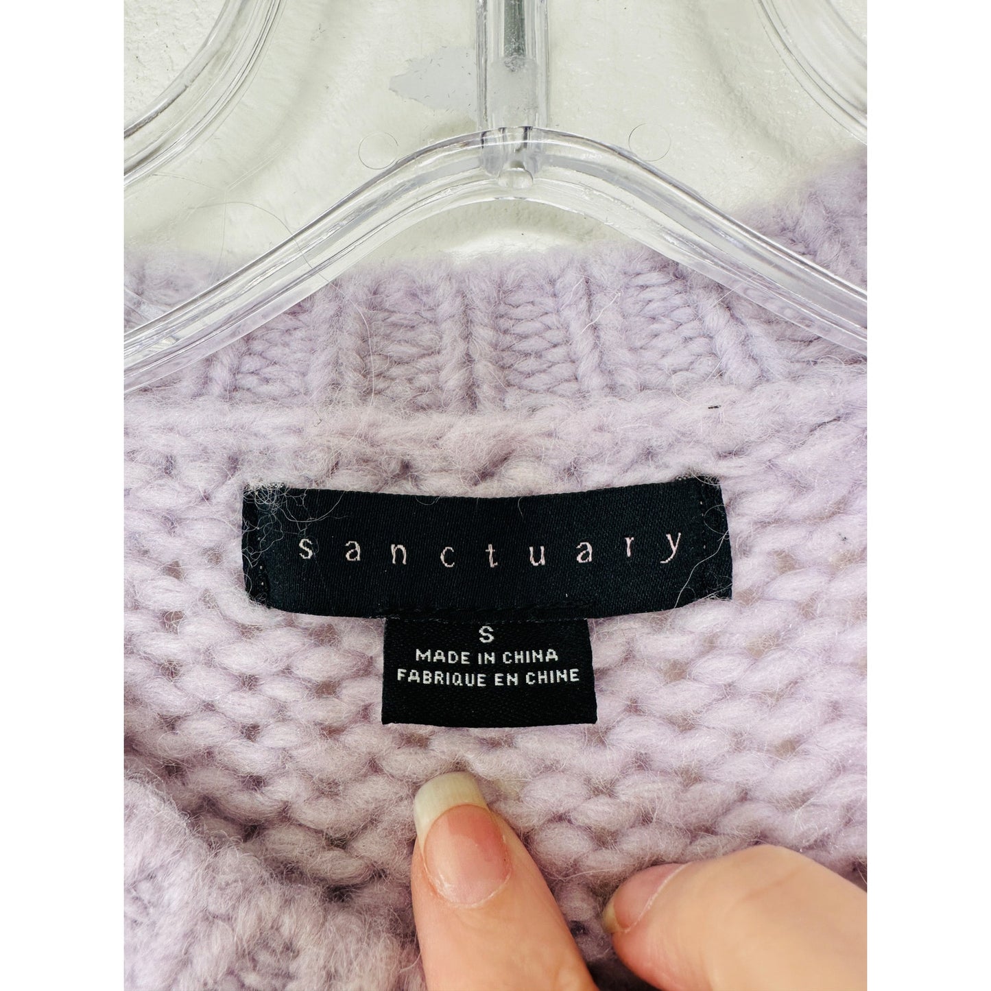 Sanctuary Purple Telluride Pullover Chunky Knit Long Sleeve Sweater S