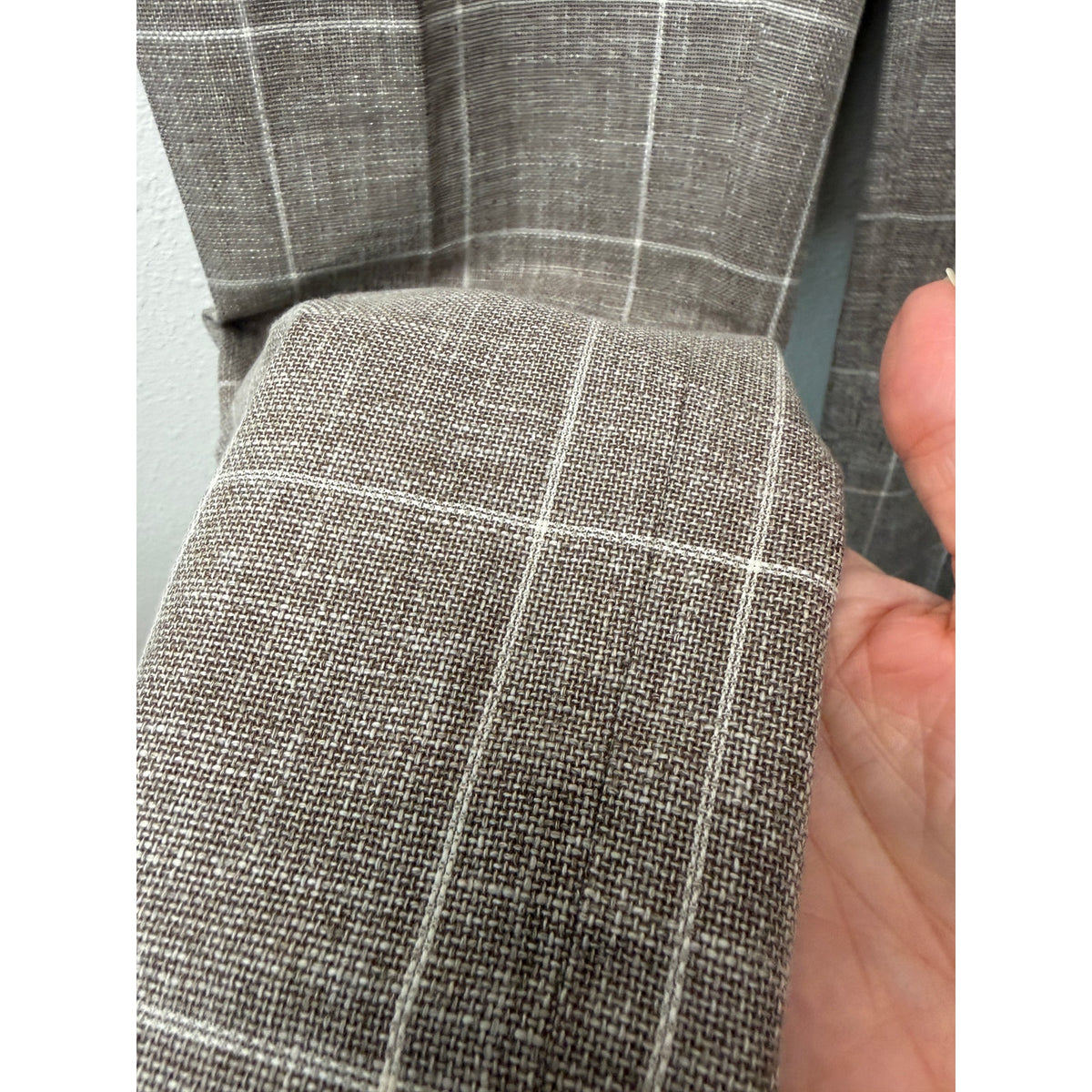 Banana Republic Taupe Windowpane Trousers Men 31x32
