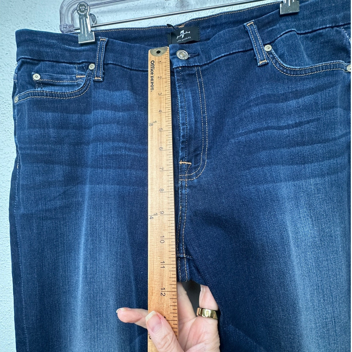 NWT 7 For All Mankind Kimmie Crop Skinny Jeans Dark Blue Women’s 33