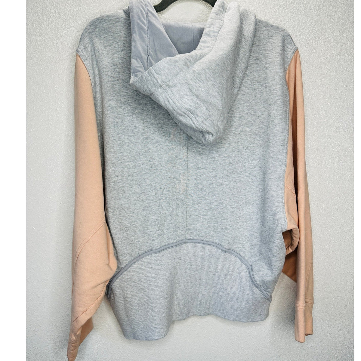 NWOT Stella McCartney x Adidas Heather Gray Peach Hoodie Zip Sweater L