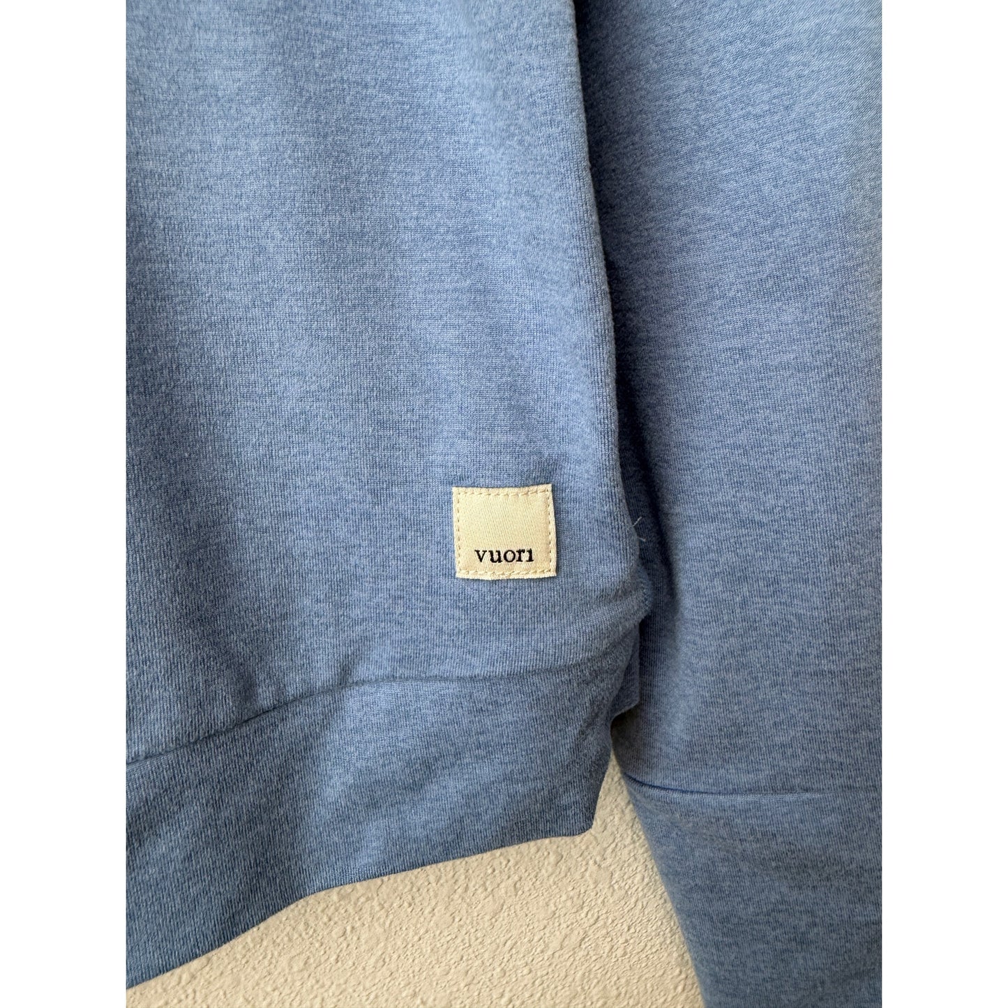 Vuori Blue Hooded Crop Sweater XS Lightweight Long Sleeve Pullover Women