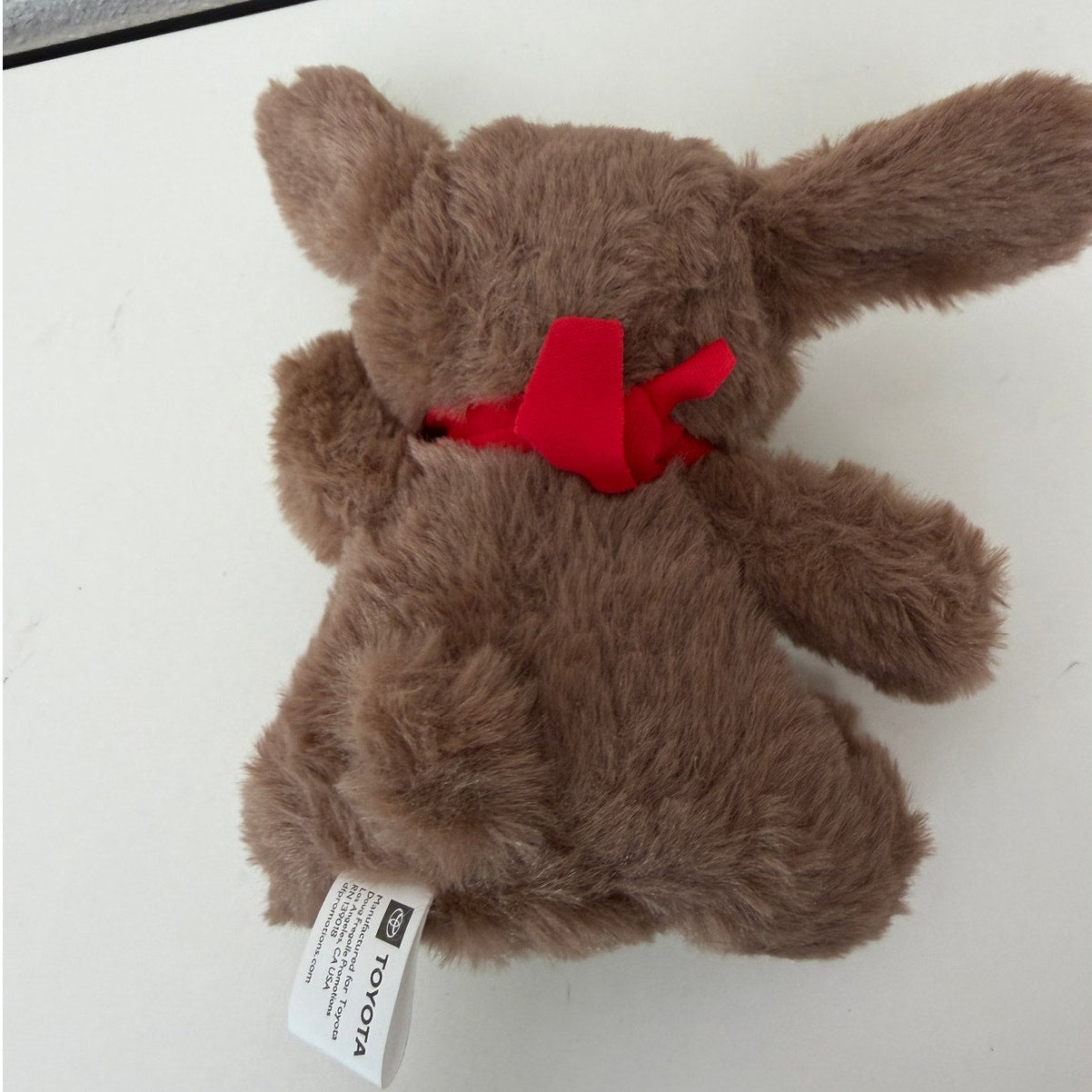 NWT Toyota Brown Plush Dog Stuffed Animal Red Bandana Promo Mascot 6"