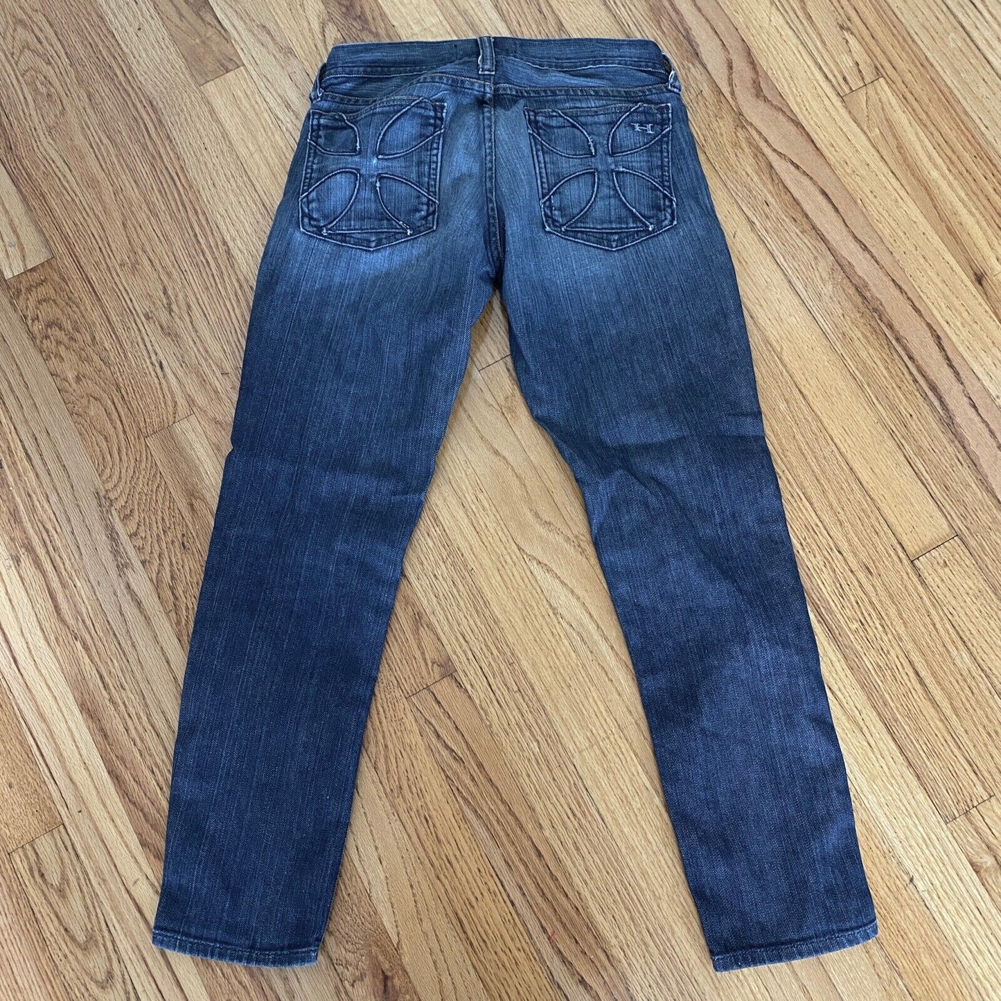 VINTAGE Habitual Low-Rise Skinny Straight Studded Ankle Jean Design Pockets 25