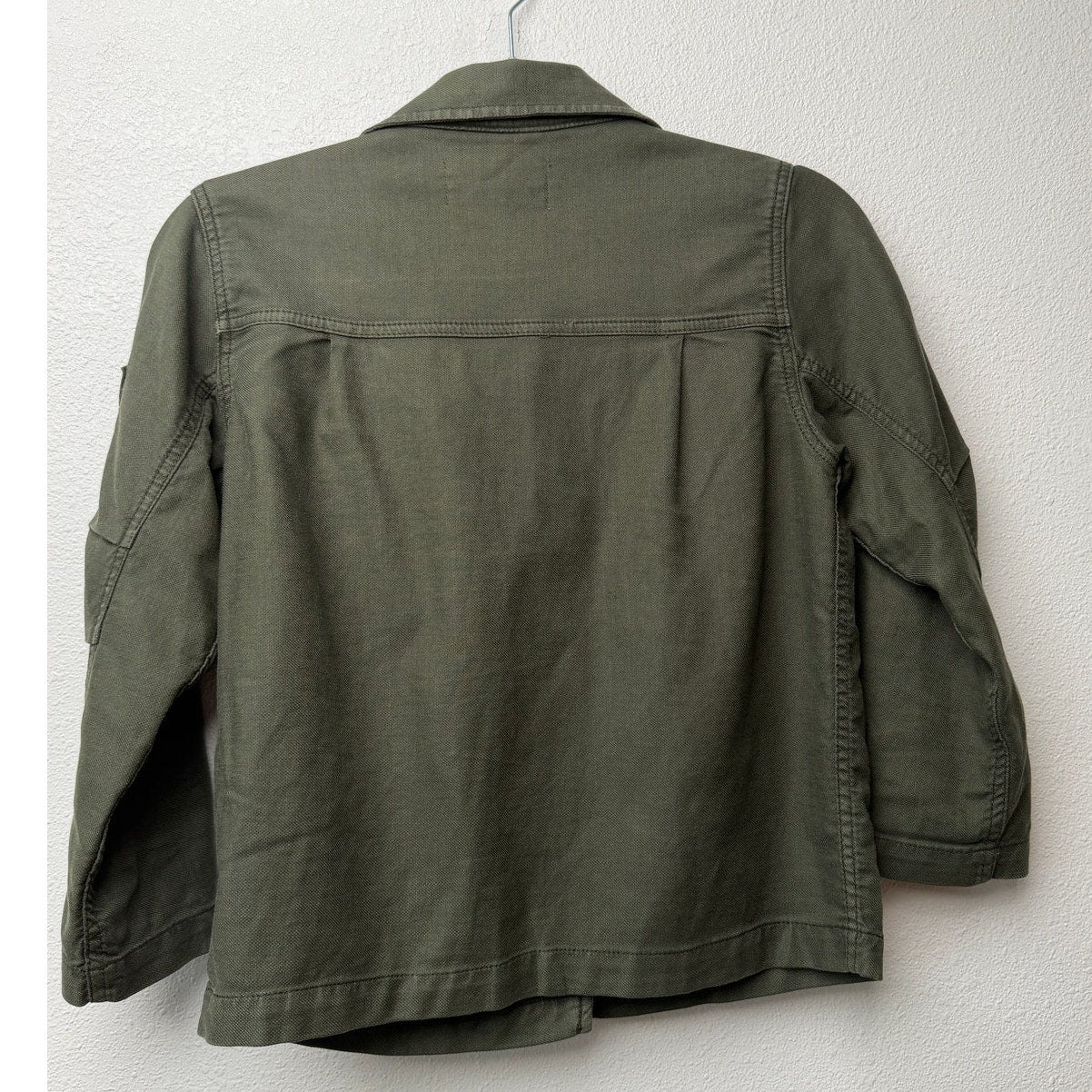 The Great Olive Green Cropped Utility Jacket Oversized US 0