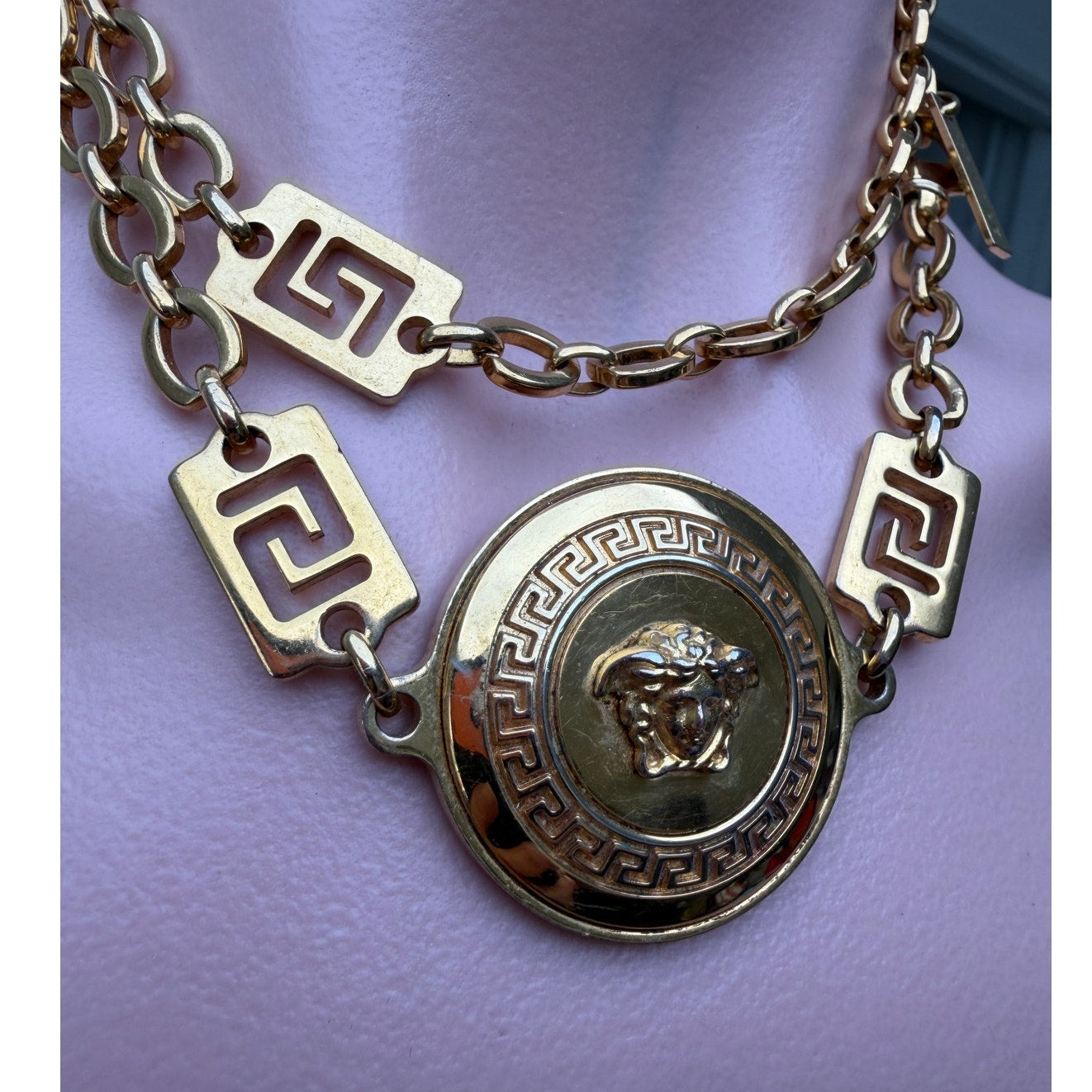 Gianni Versace Vanitas Medusa Gold Tone Necklace