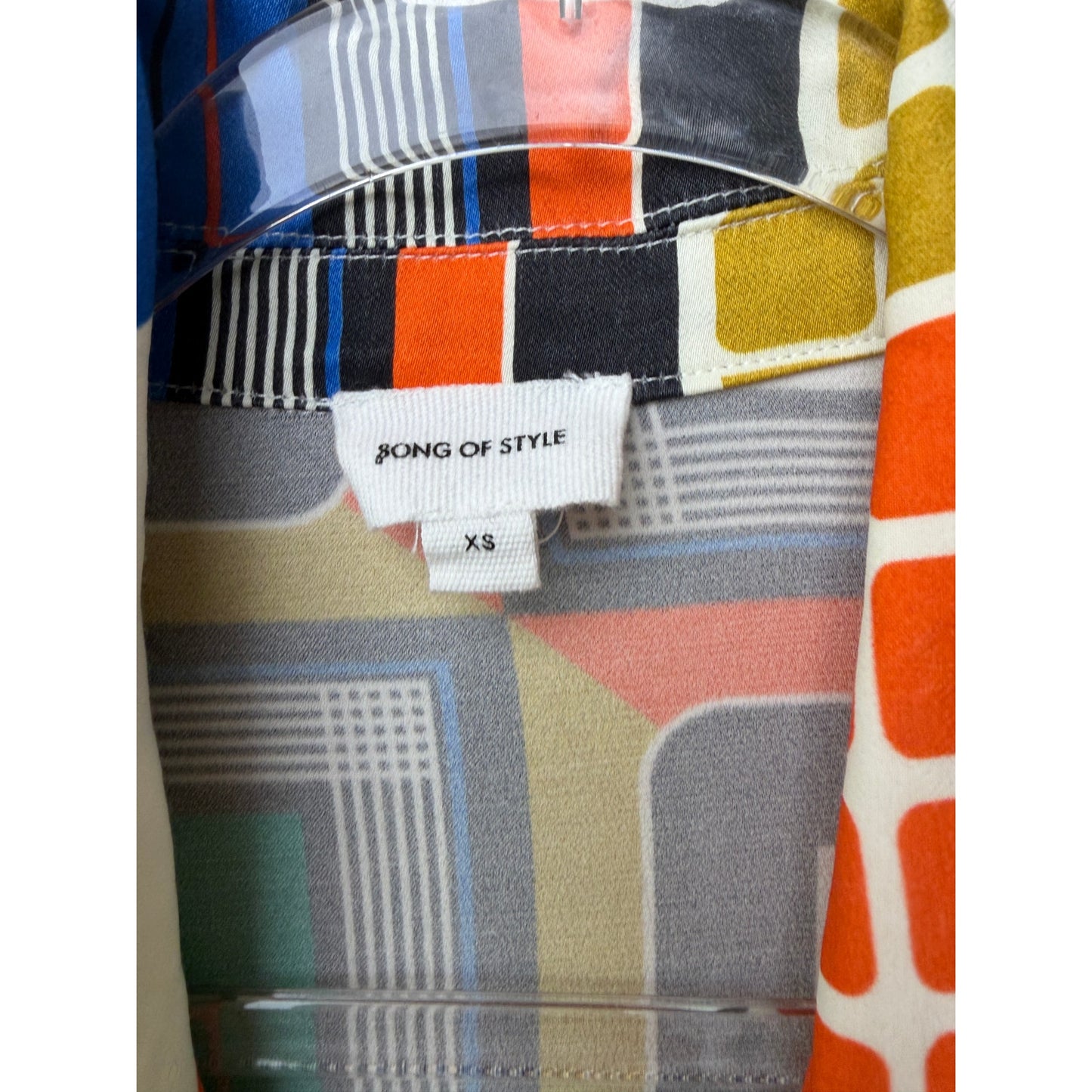 Song of Style Elsie Multi Geo Scarf Blouse XS