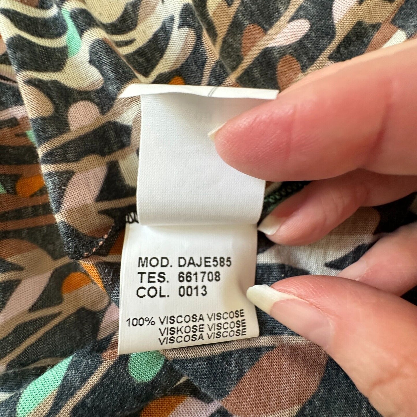 Vintage Y2K Stunning Missoni Teal White & Orange Abstract Floral Jersey Skirt 10