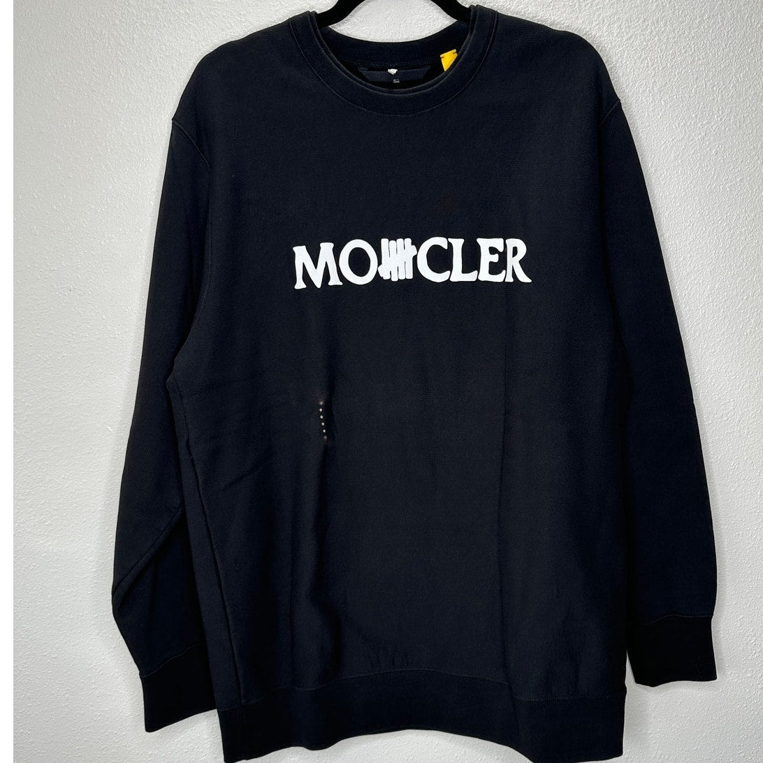 Moncler Black Genius 1952 X Undefeated White Logo Altered Sweatshirt L