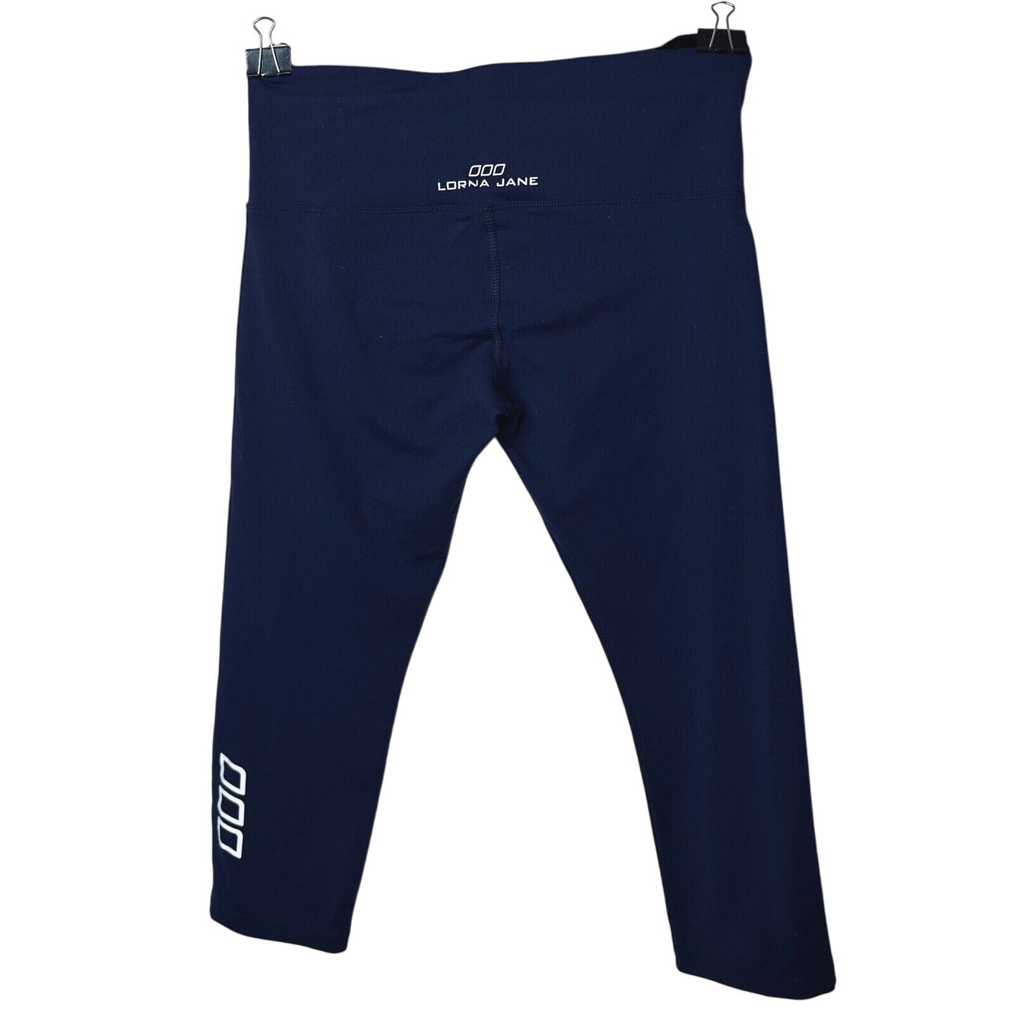 Lorna Jane Navy Blue Low Rise Crop Yoga Pants Tight Activewear Leggings Small