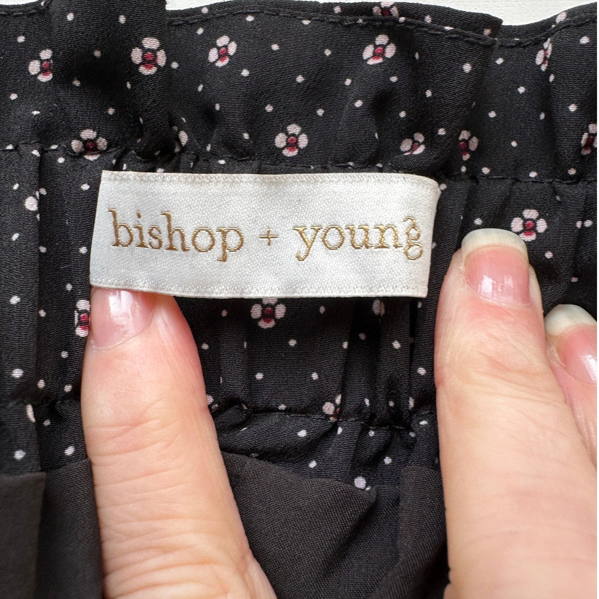 Bishop + Young Serafina Shorts Black Red White Positano Print M