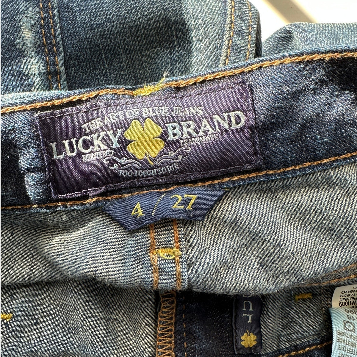 Lucky Brand Y2K Low Rise Dark Medium Wash Cargo Jeans Size 4/27