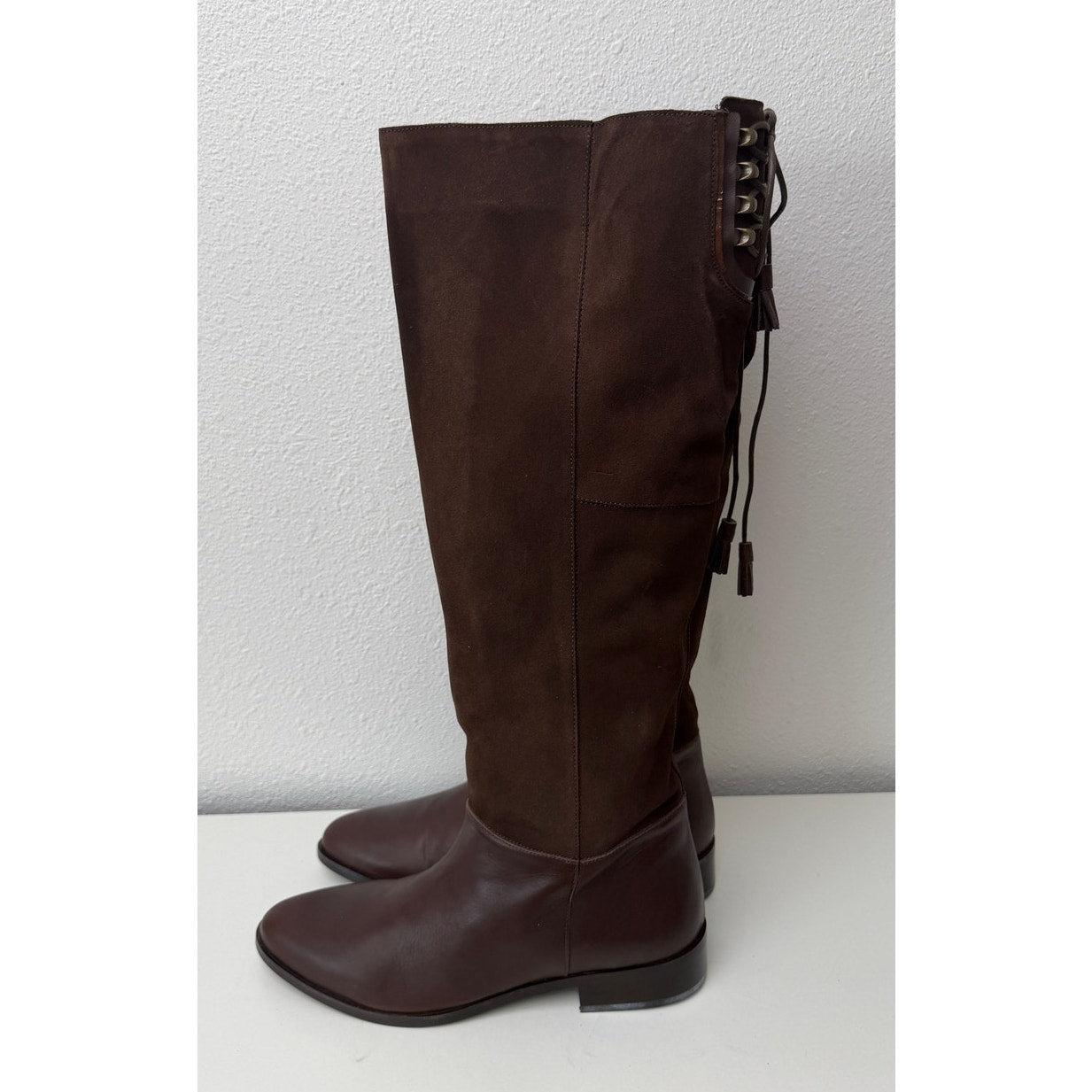 NIB French Sole Jessica Brown Suede Boots Womens 9.5