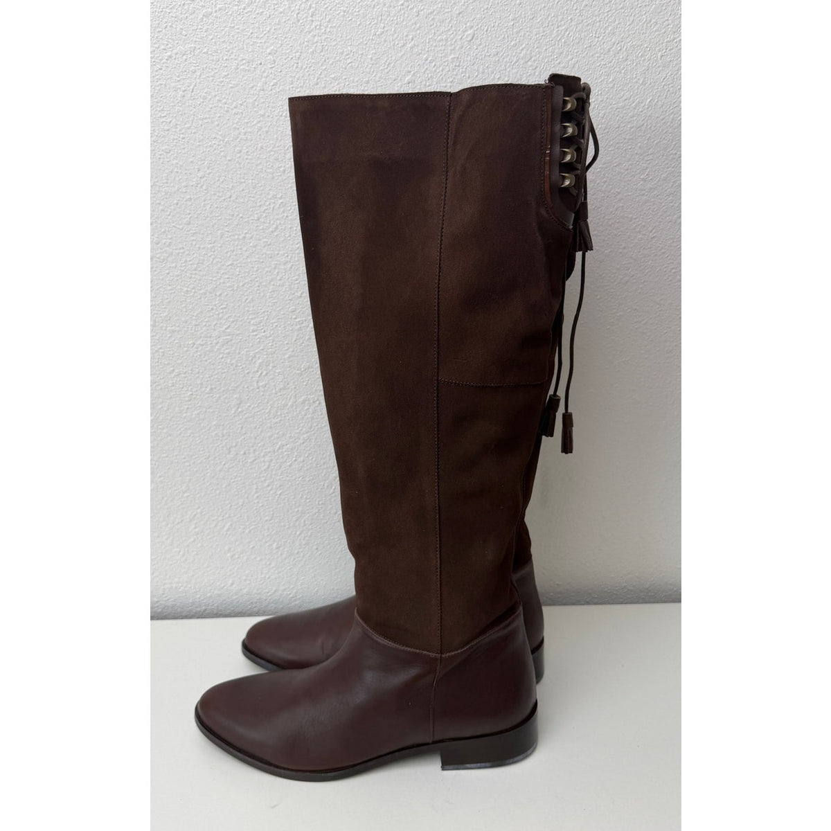 NIB French Sole Jessica Brown Suede Boots Womens 9.5