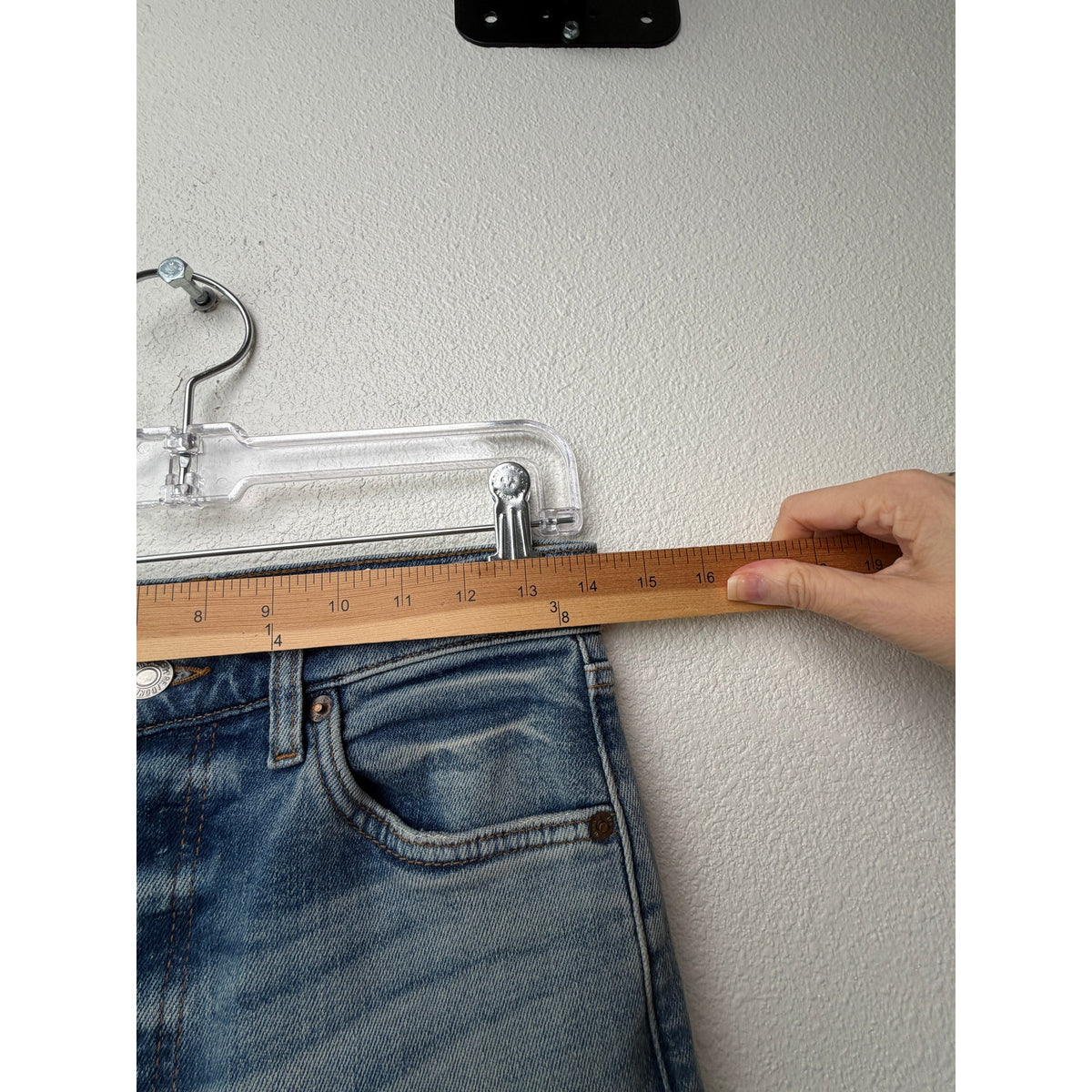 RE/DONE Blue High Rise Wide Leg Crop Jeans Women's 26