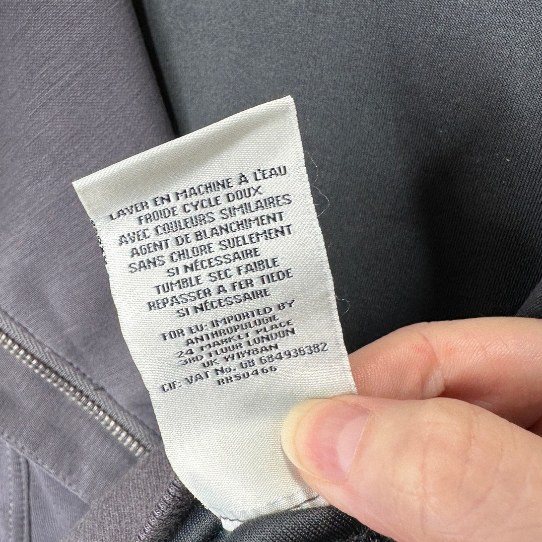 Marrakech Utility Moto Jacket Gunmetal Gray Ultra Soft Stretch Zip XS