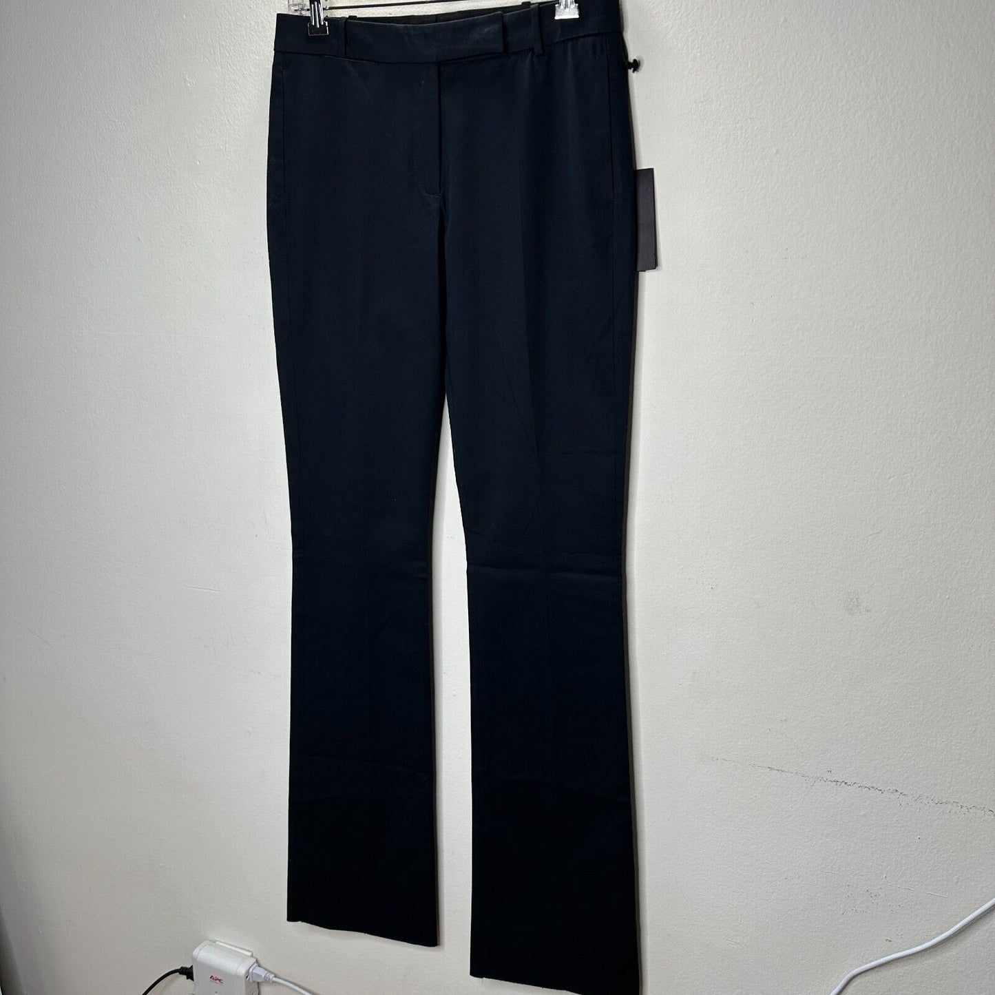 NWT Belstaff Midnight Black The Derby Classic Trouser Belt Loops Flare Legs 40