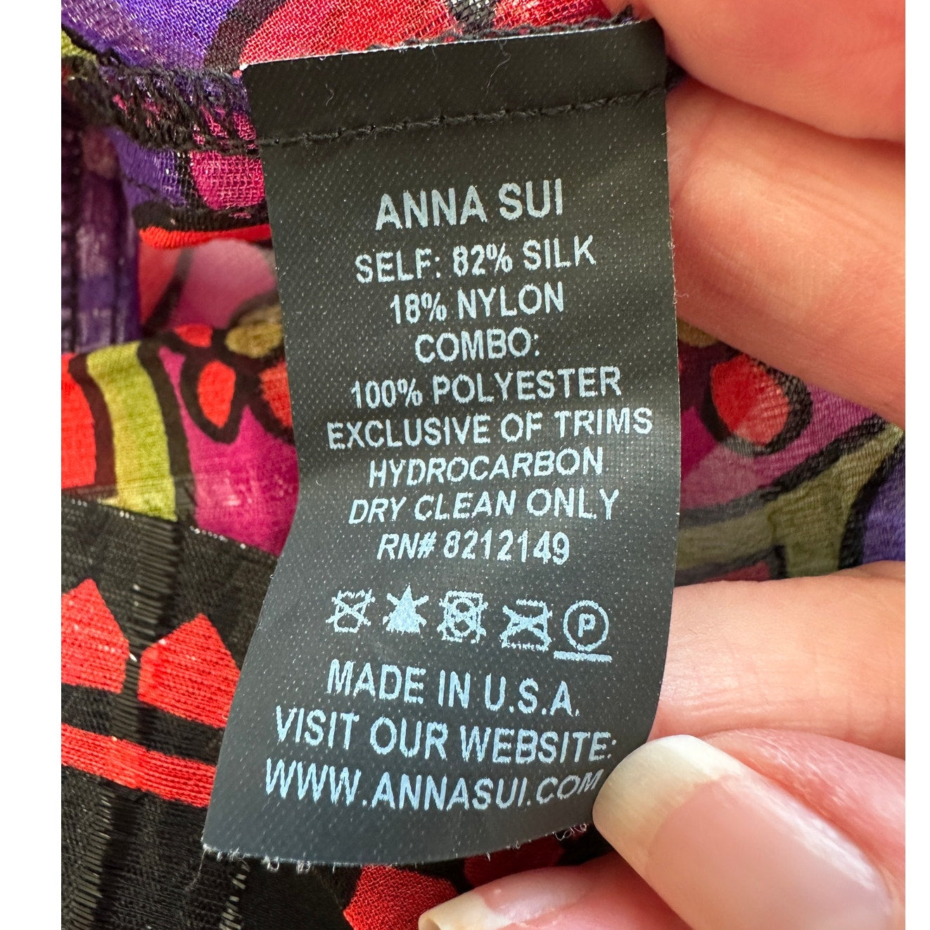 Anna Sui Multicolor Pink Black Purple Sheer Shimmer Floral Paisley Kimono M / L