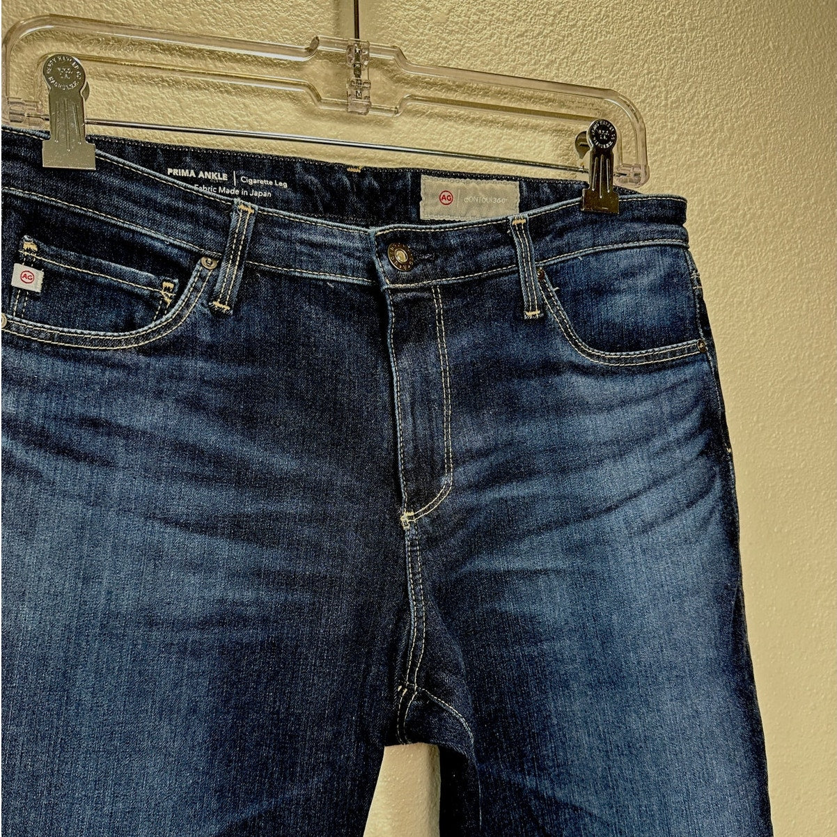 AG Dark Wash Prima Ankle Cigarette Leg Contour 360 Jean 31R