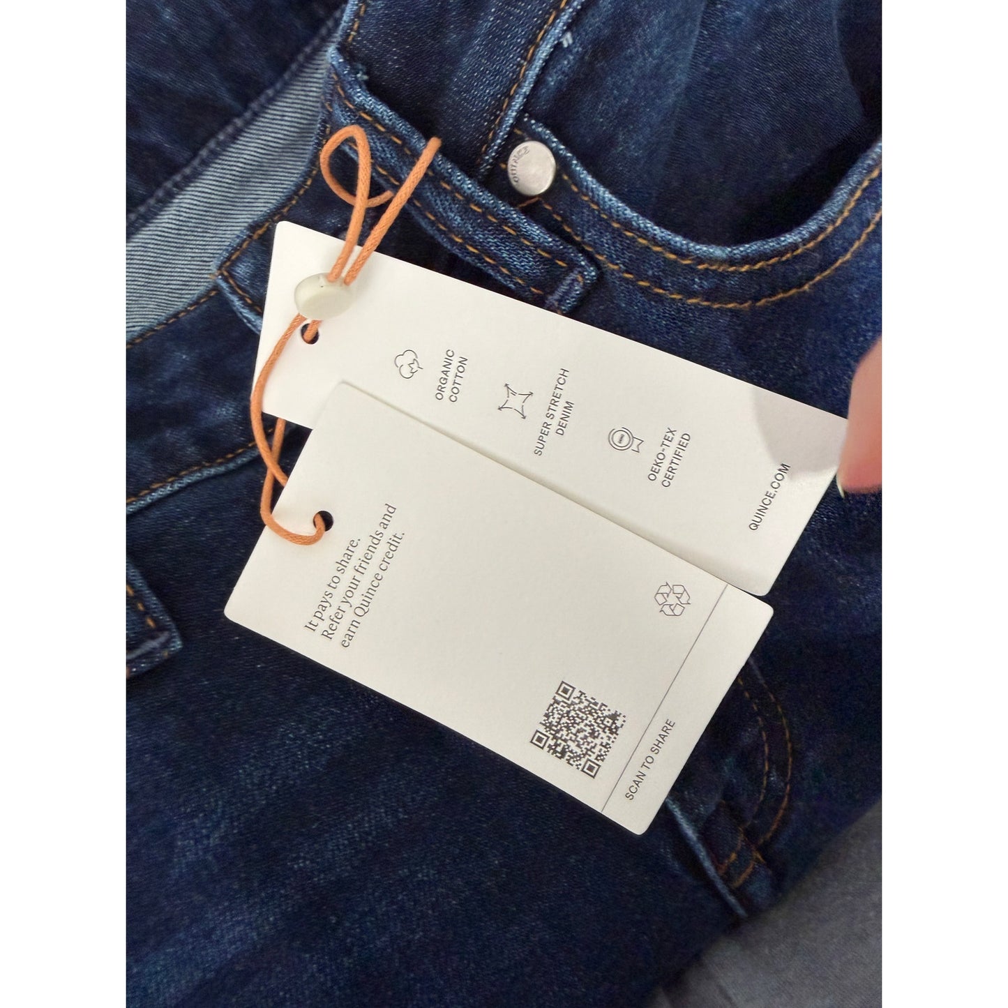 NWT Quince Bella Midnight Blue Wide Leg Jeans 25