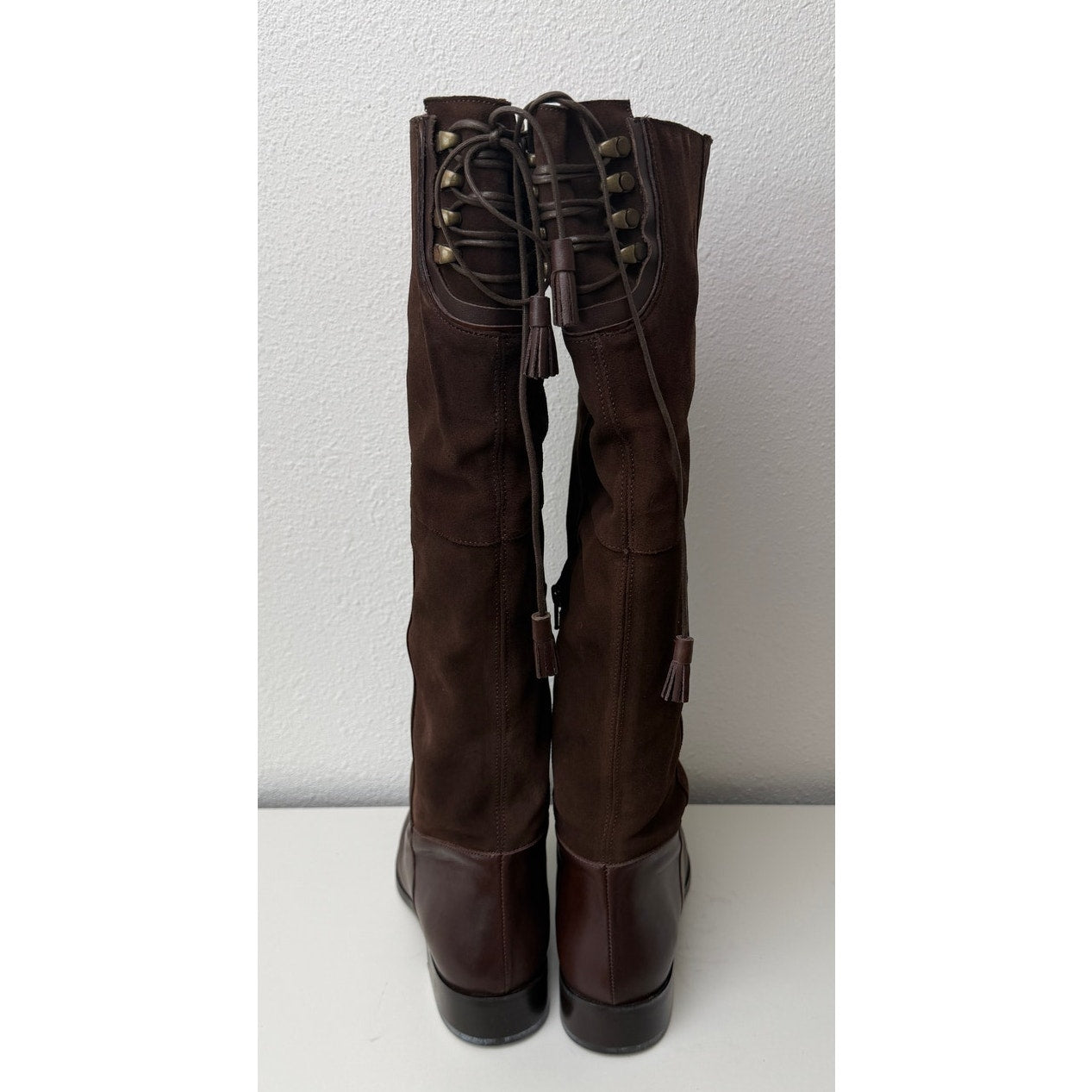 NIB French Sole Jessica Brown Suede Boots Womens 9.5