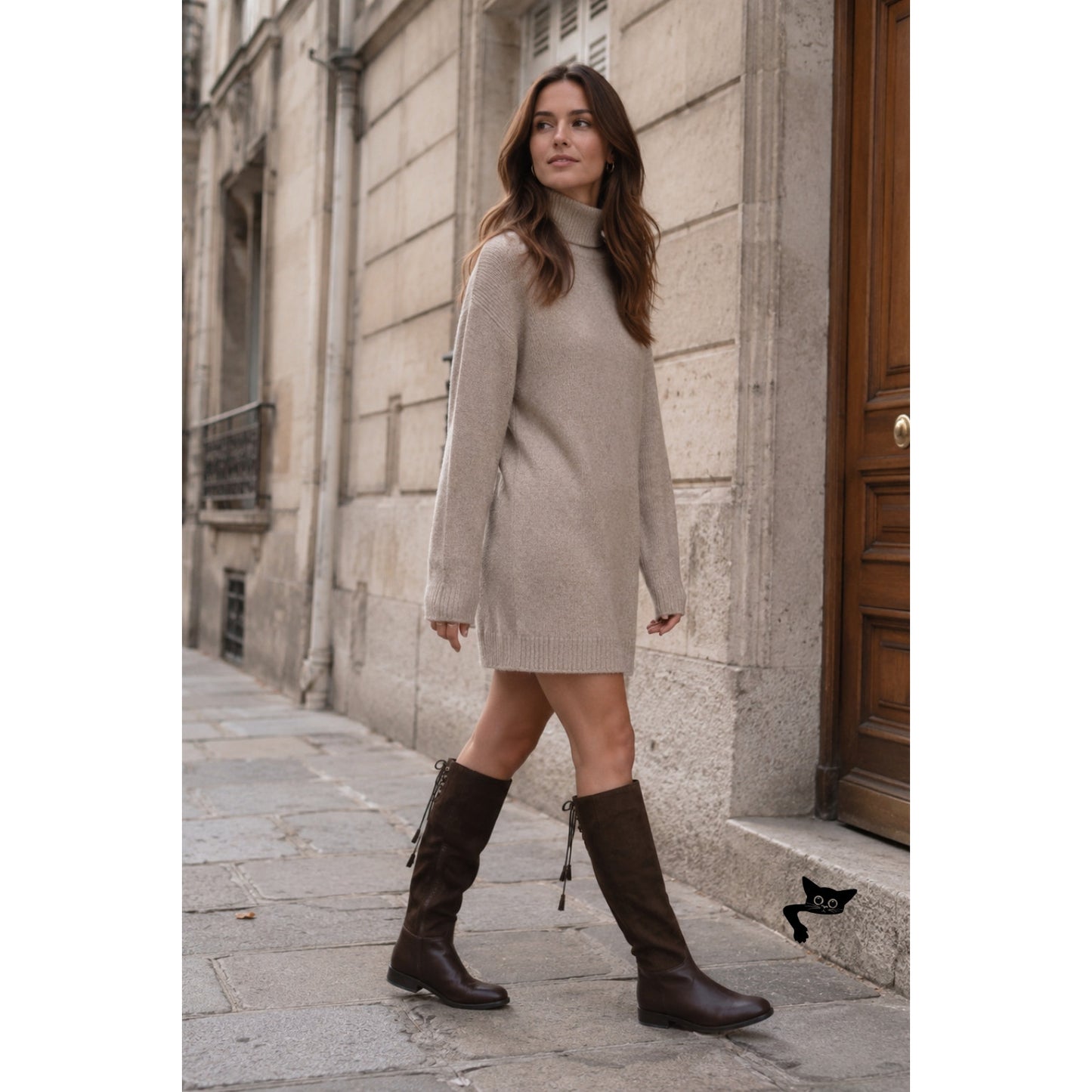 NIB French Sole Jessica Brown Suede Boots Womens 9.5