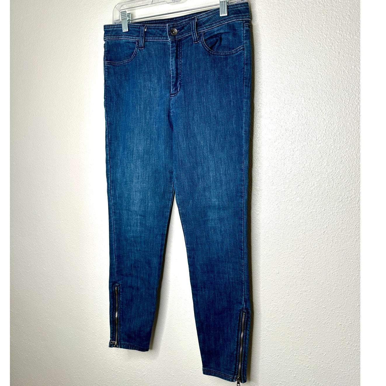 Splendid Medium Wash High Waist Ankle Zip Stretch Skinny Jeans 29