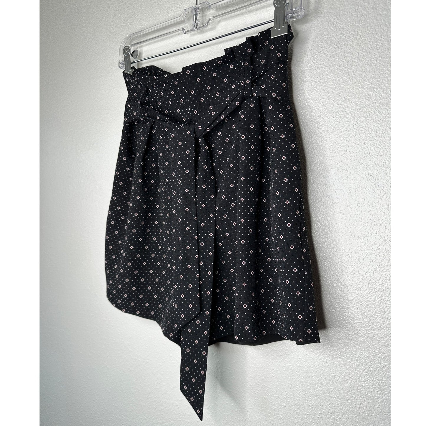 Bishop + Young Serafina Shorts Black Red White Positano Print M