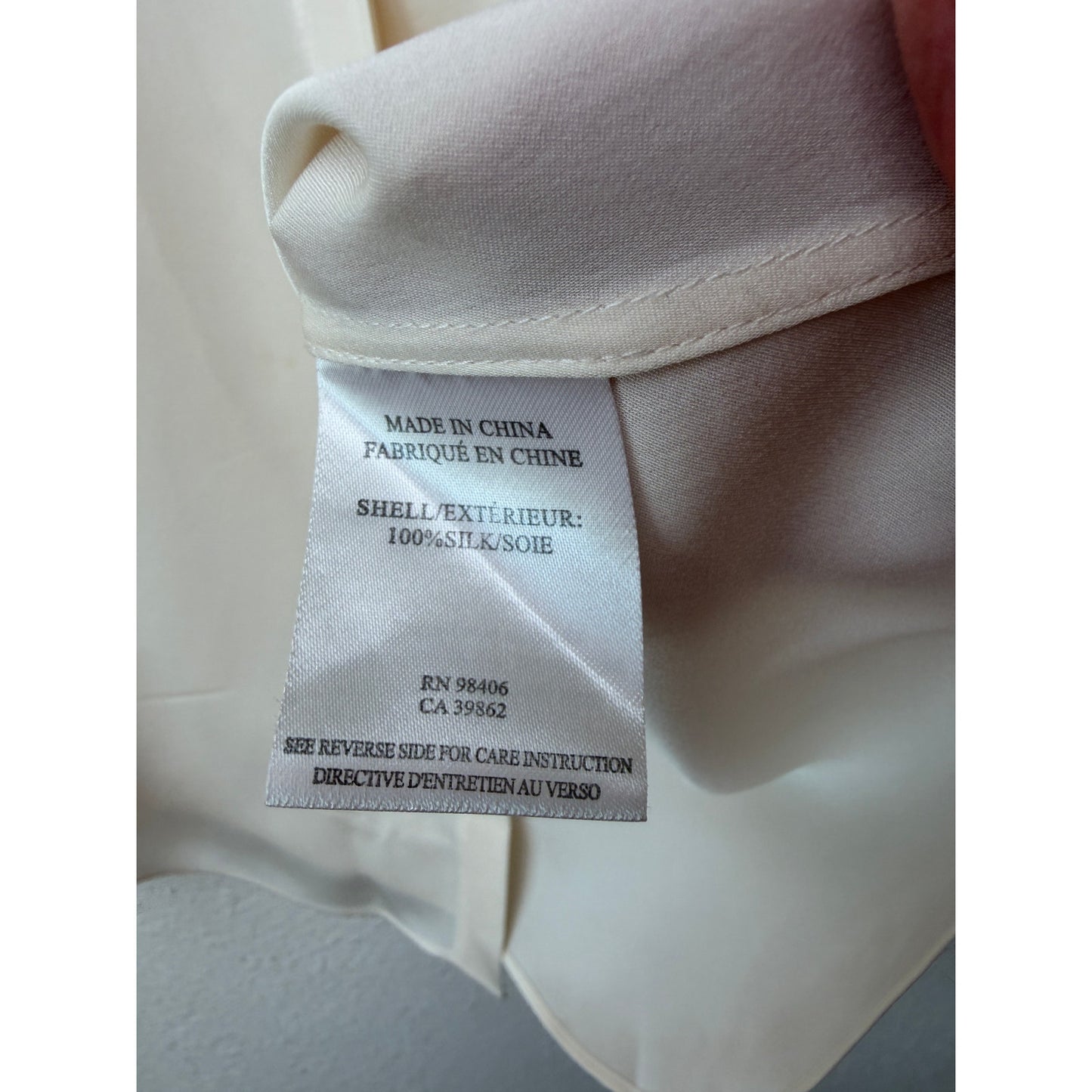 Theory Tanelis Cream Silk Camp Collar Blouse US S
