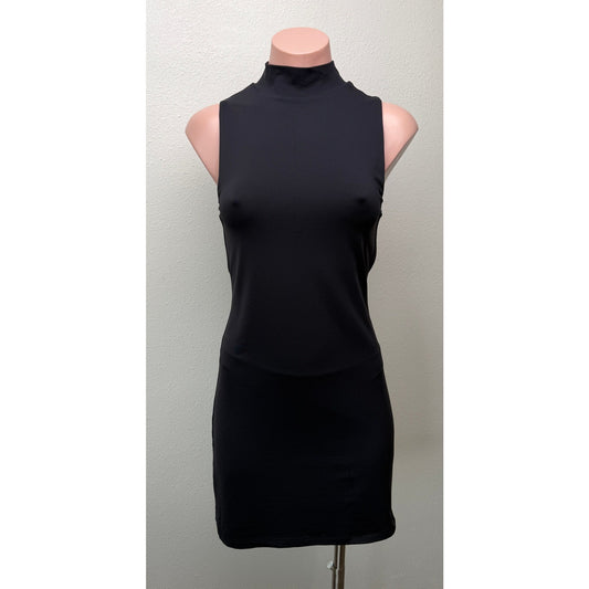Babaton Aritzia Black Mock Neck Bodycon Dress Womens M