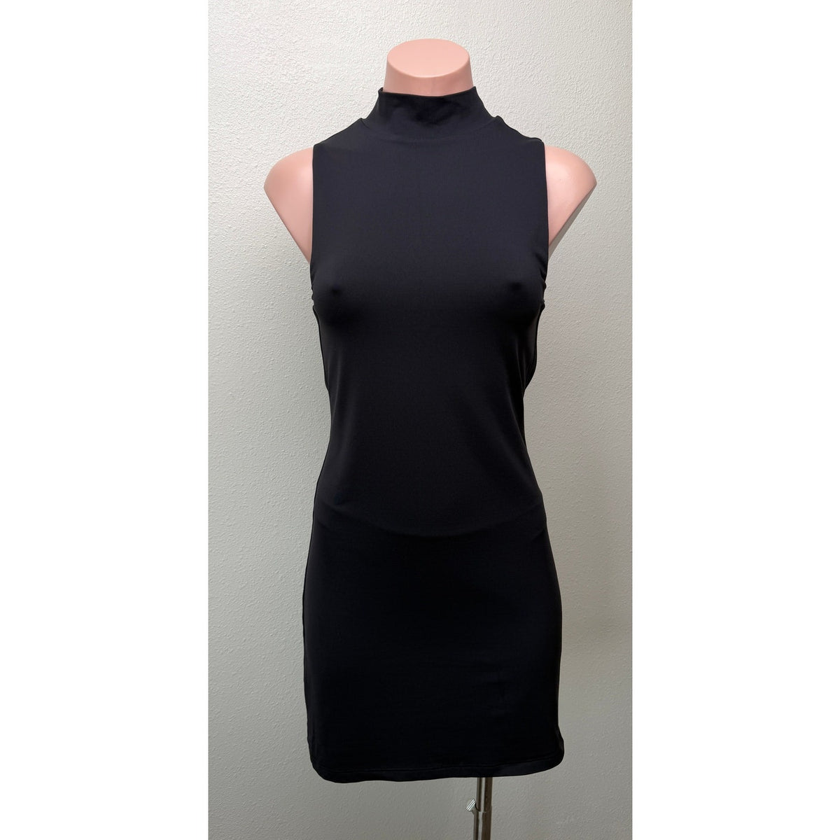 Babaton Aritzia Black Mock Neck Bodycon Dress Womens M