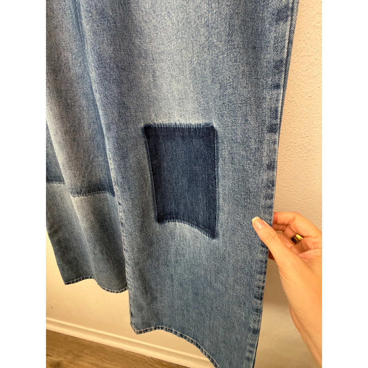Insane Gene Blue Patchwork Wide Leg Jeans Women's 7
