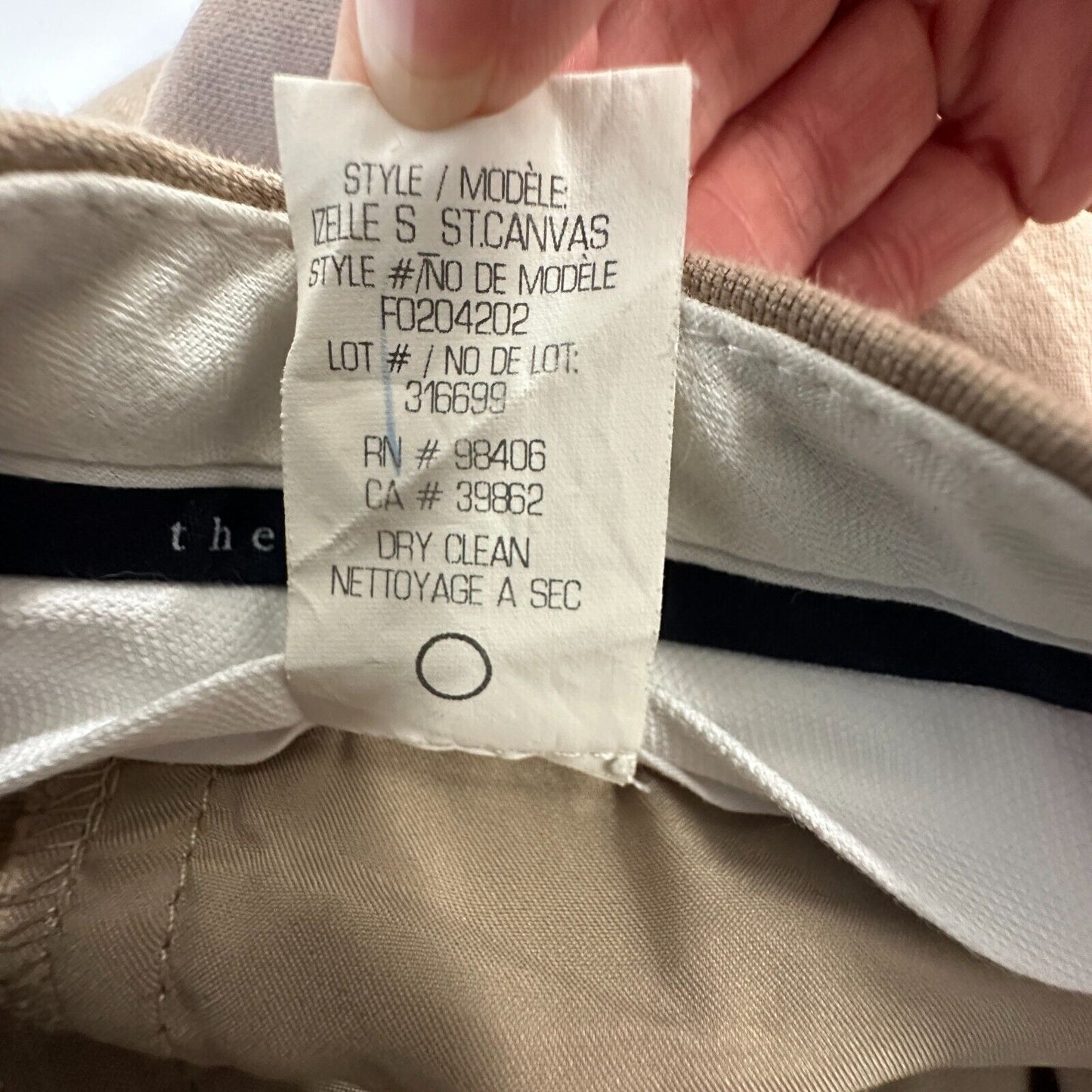 Theory Izelle S Cropped Pants Tan Camel Khaki Ankle Trousers Size 8