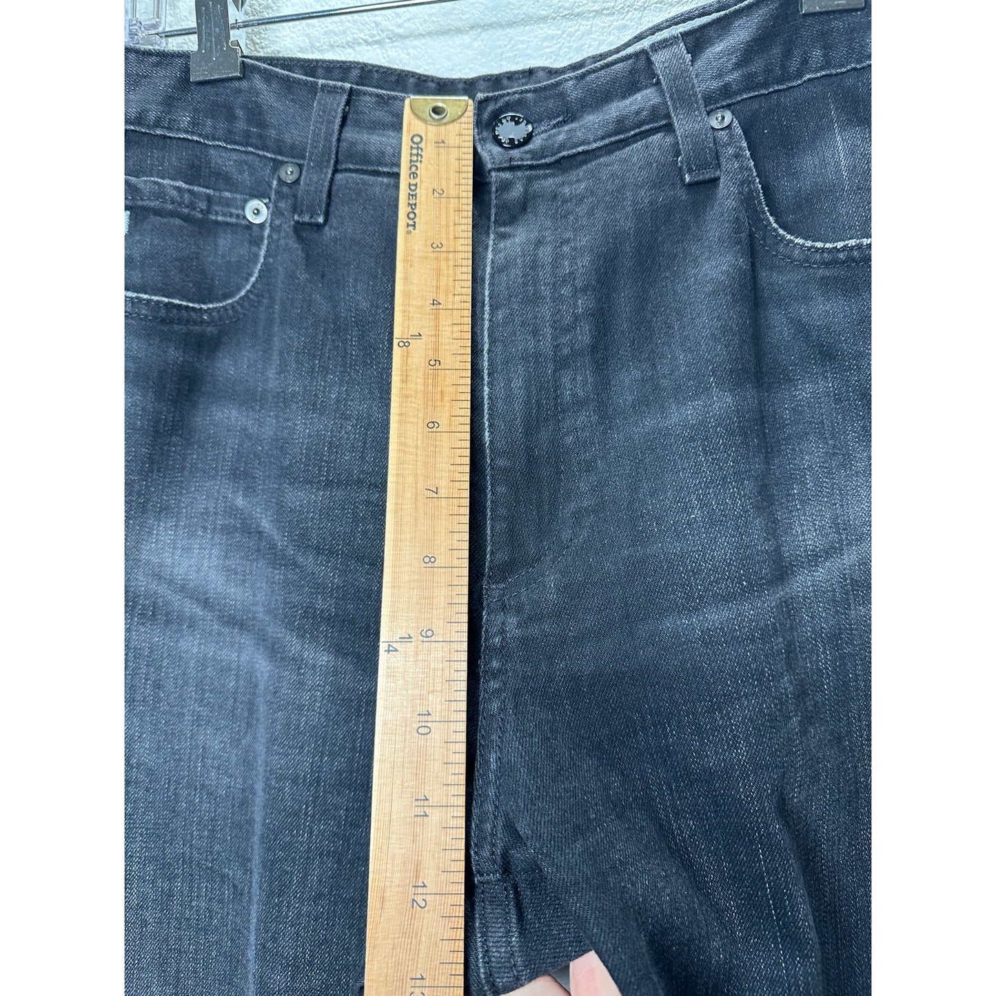 AG Black Alexxis Boot High Rise Vintage Boot Jeans Raw Hem 31