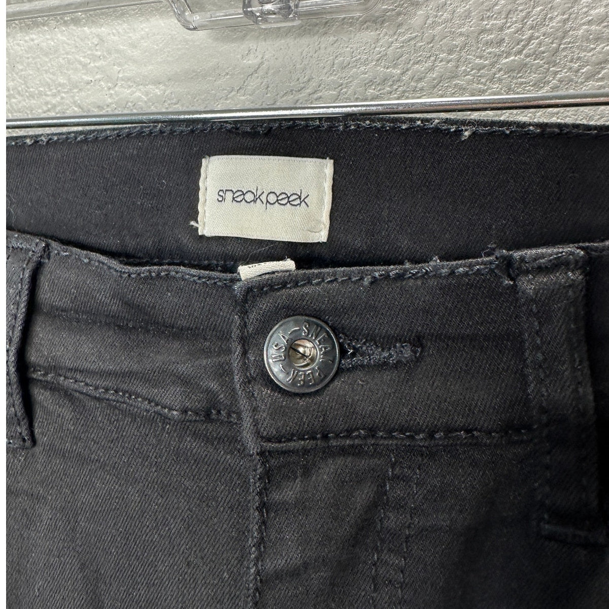 Sneak Peak Black Distressed Knee Bootcut Jeans 29