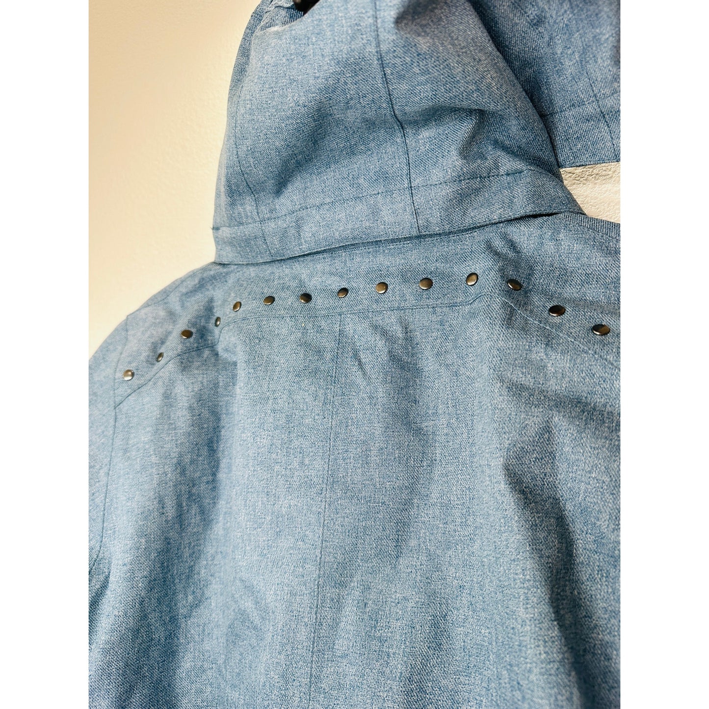 Roxy Kjersti Buaas Retro Blue Denim Removable Hood Zip Jacket S