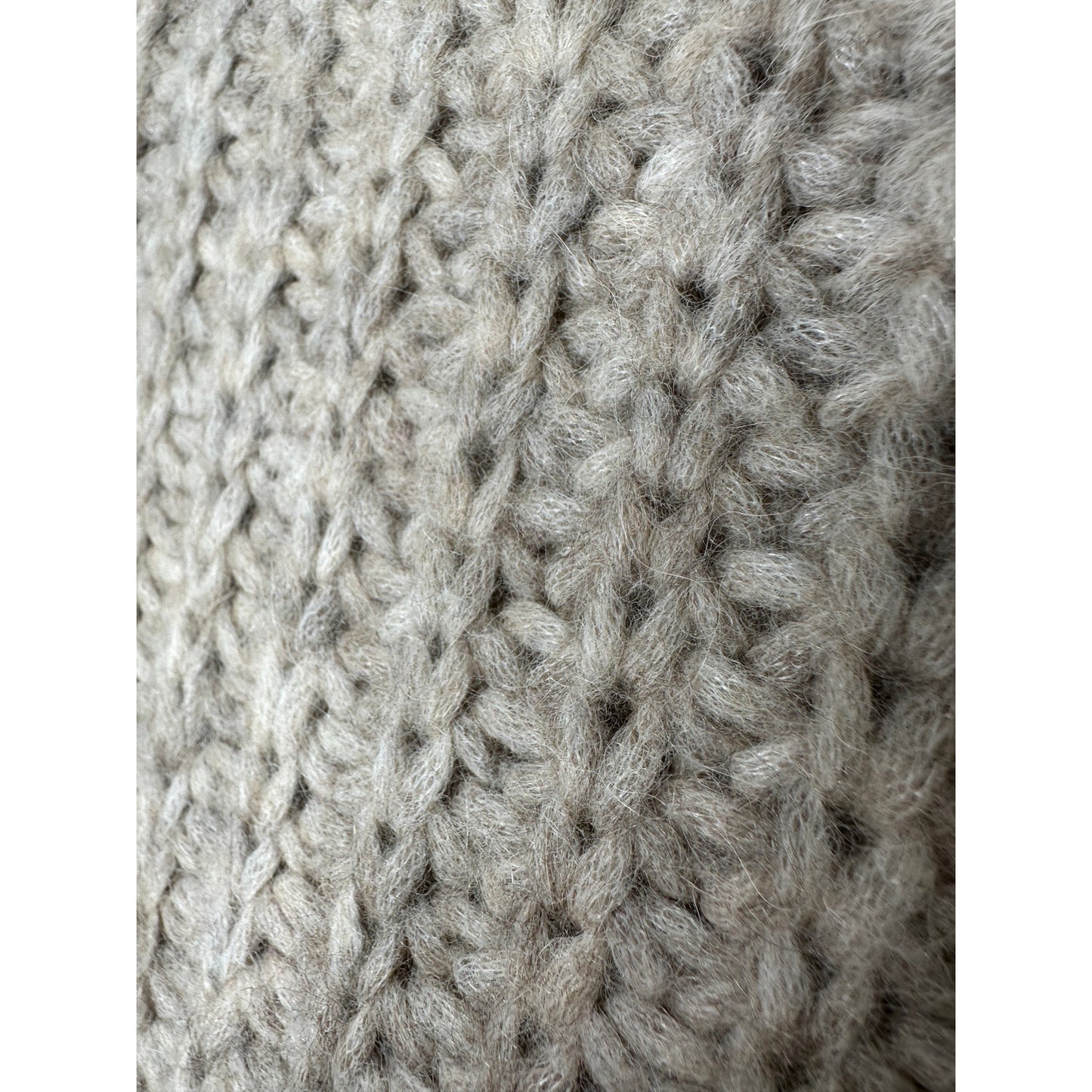 Eugene Ong Hand Knit Beige Chunky Knit Long Sleeve Sweater L