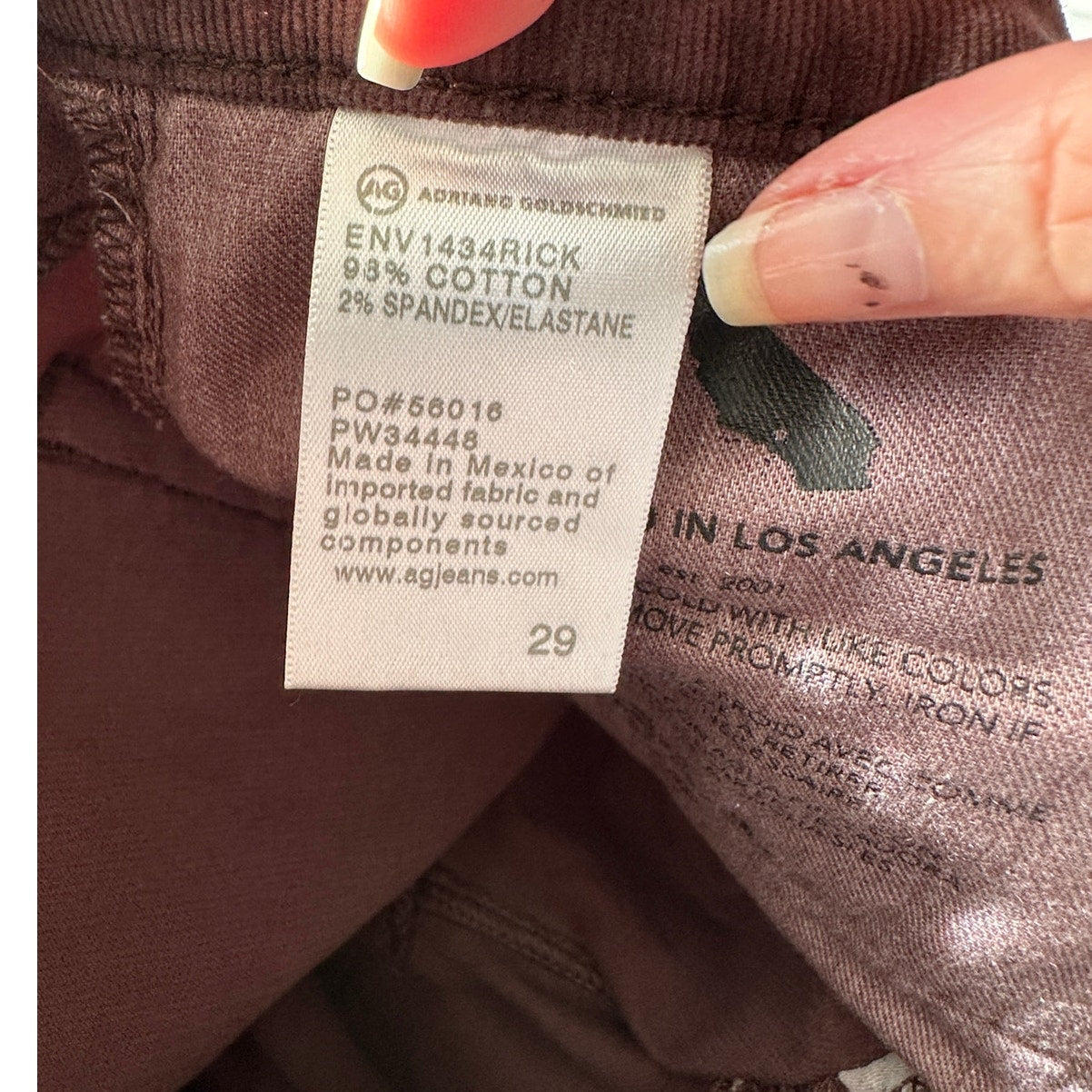 Adriano Goldschmied Prima Corduroy Cigarette Jeans Brown Women 29