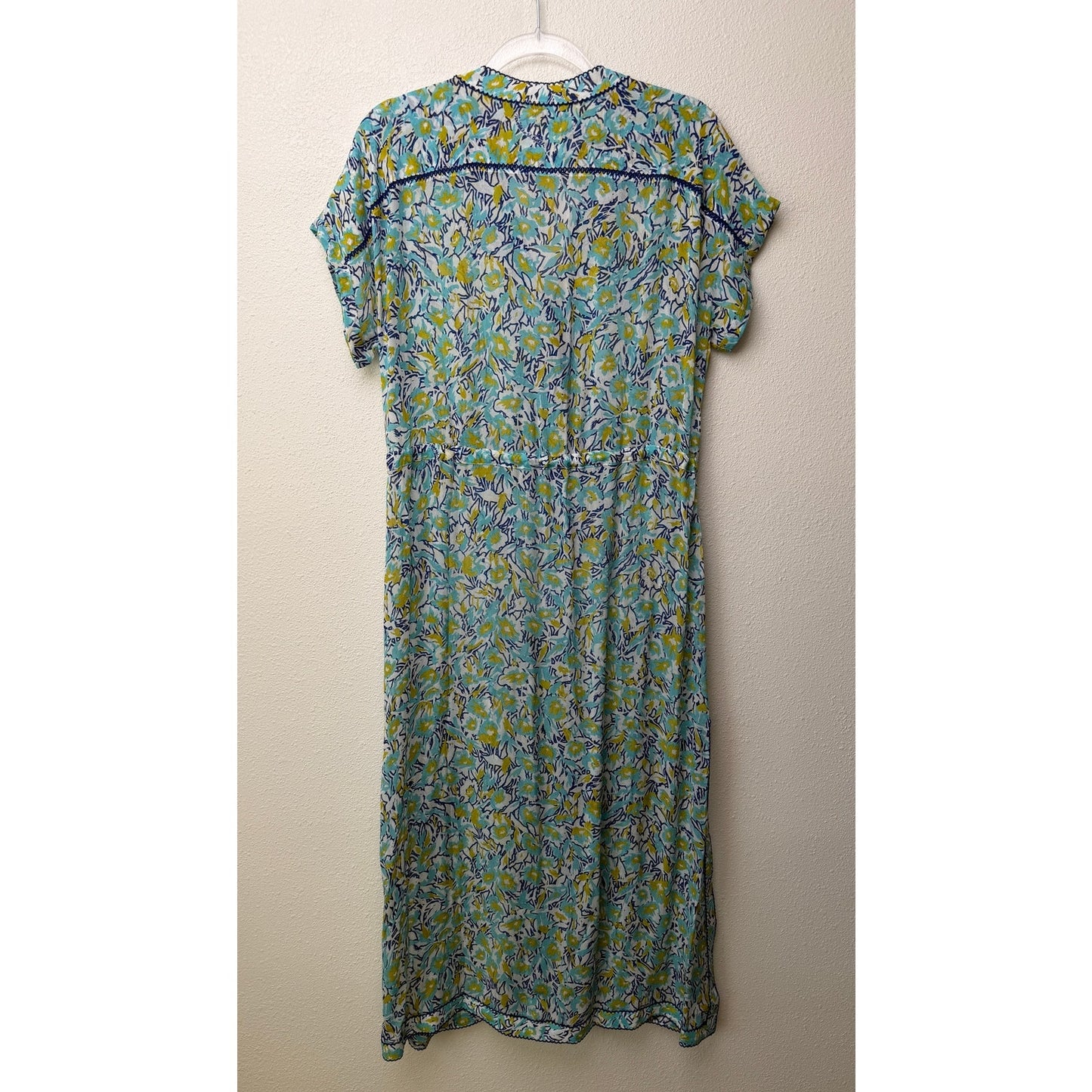 NWT Poupette St Barth Blue Floral Maxi Dress XS
