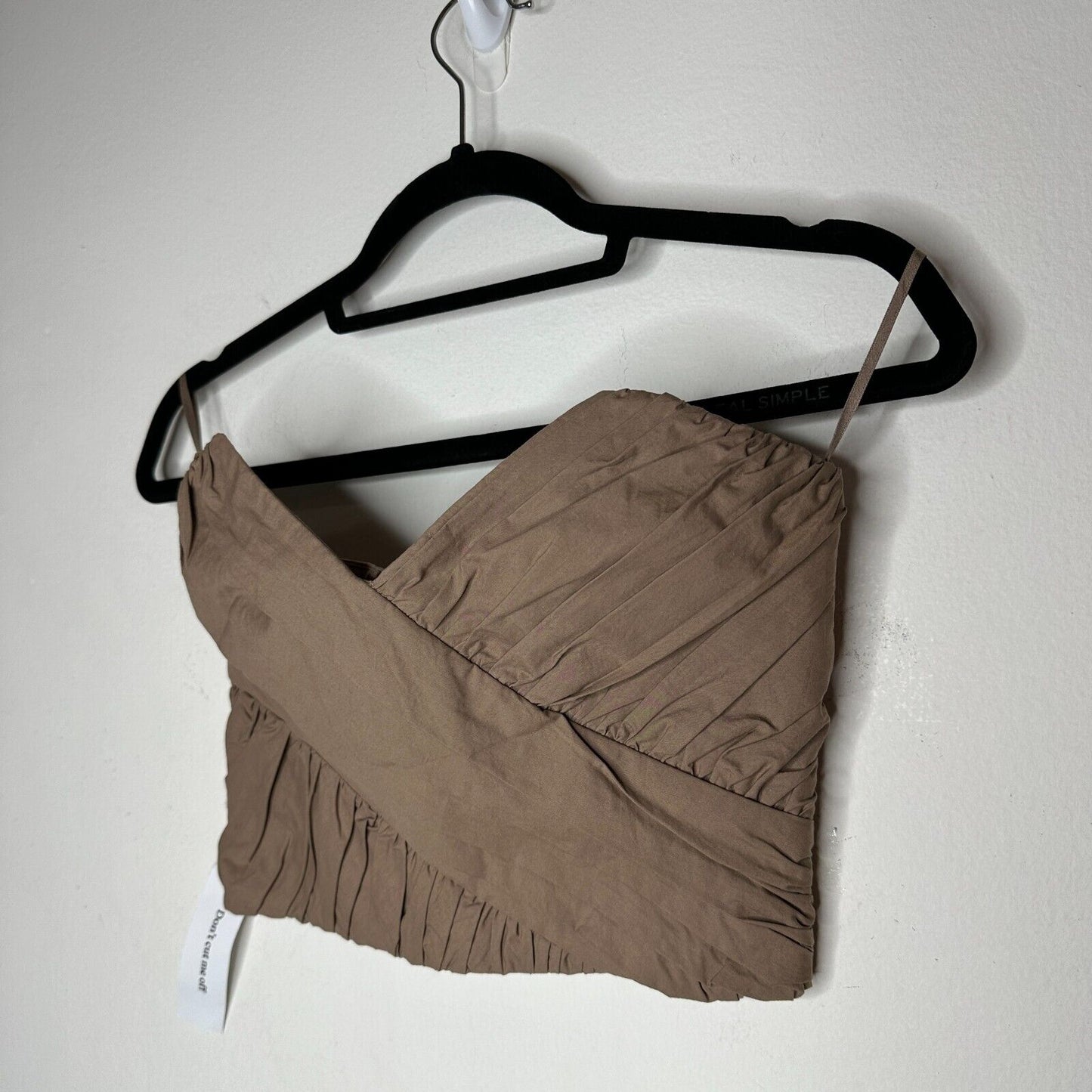 NWT BEC + BRIDGE 2-Piece Mocha Sweetheart Neck Bandeau & Pleat Gathered Skirt 2