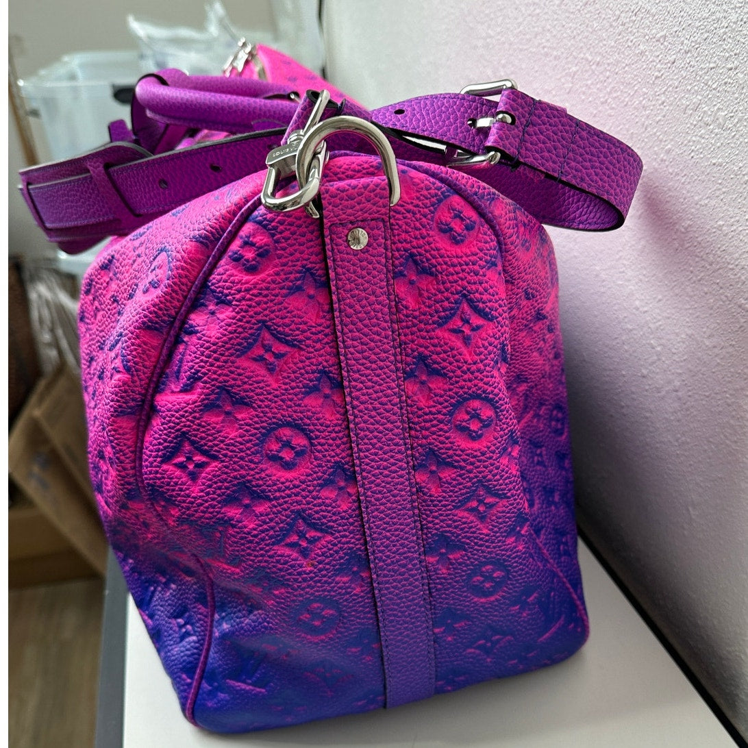 NWOT Keepall Bandouliere 50 Taurillon Illusion Virgil Abloh
