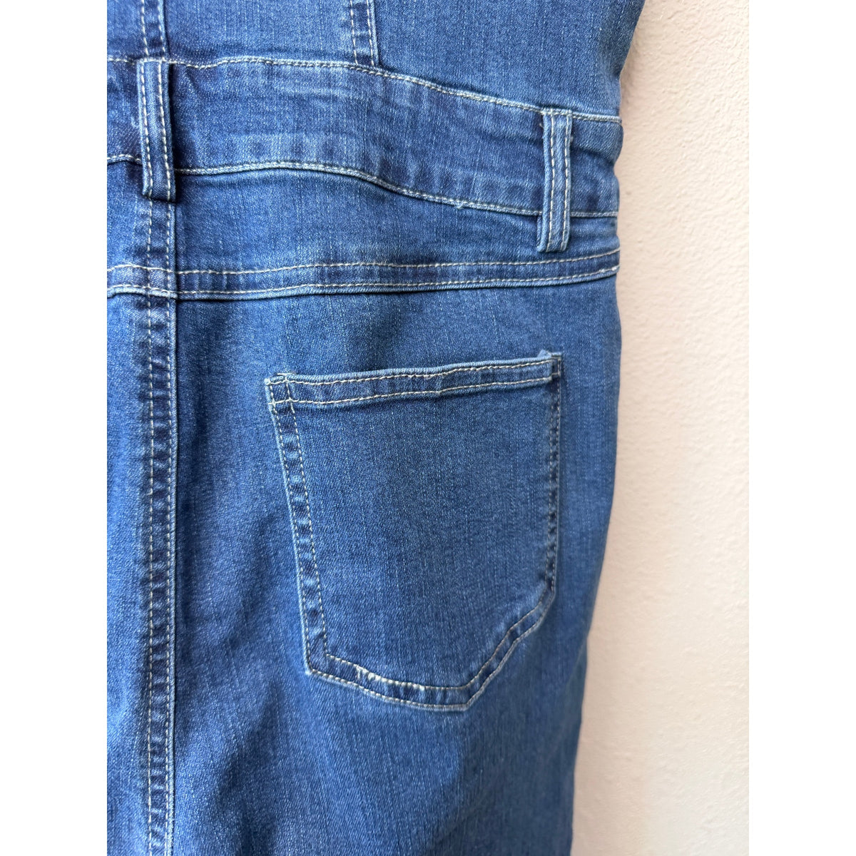 Fashion Nova Blue Denim Jumpsuit Womens M Utility
