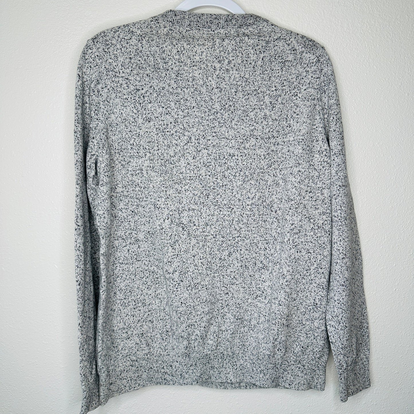 COS Black & White Marled Round Neck Long Sleeve Sweater 100% Cotton S